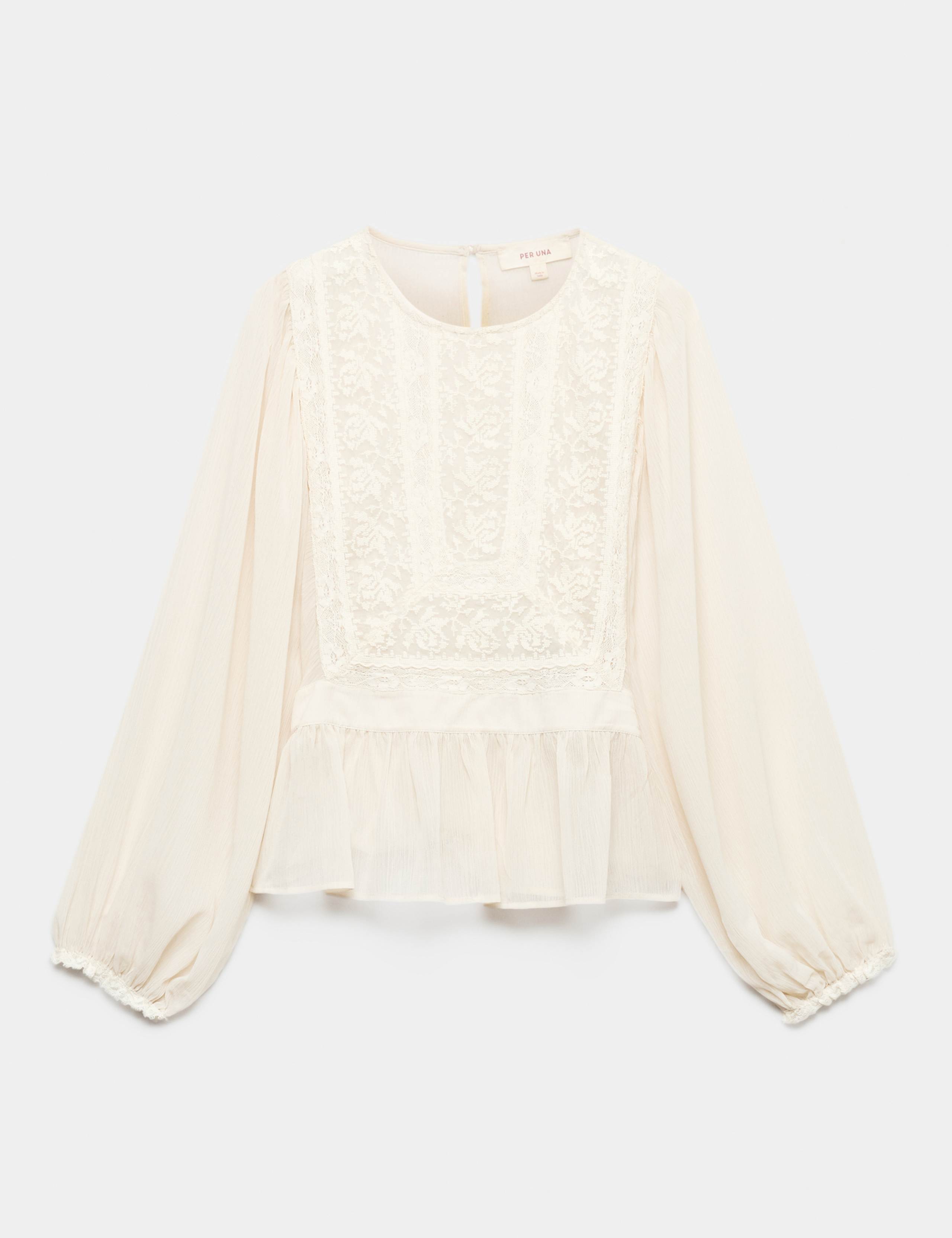 Lace Yoke Blouse 2 of 6