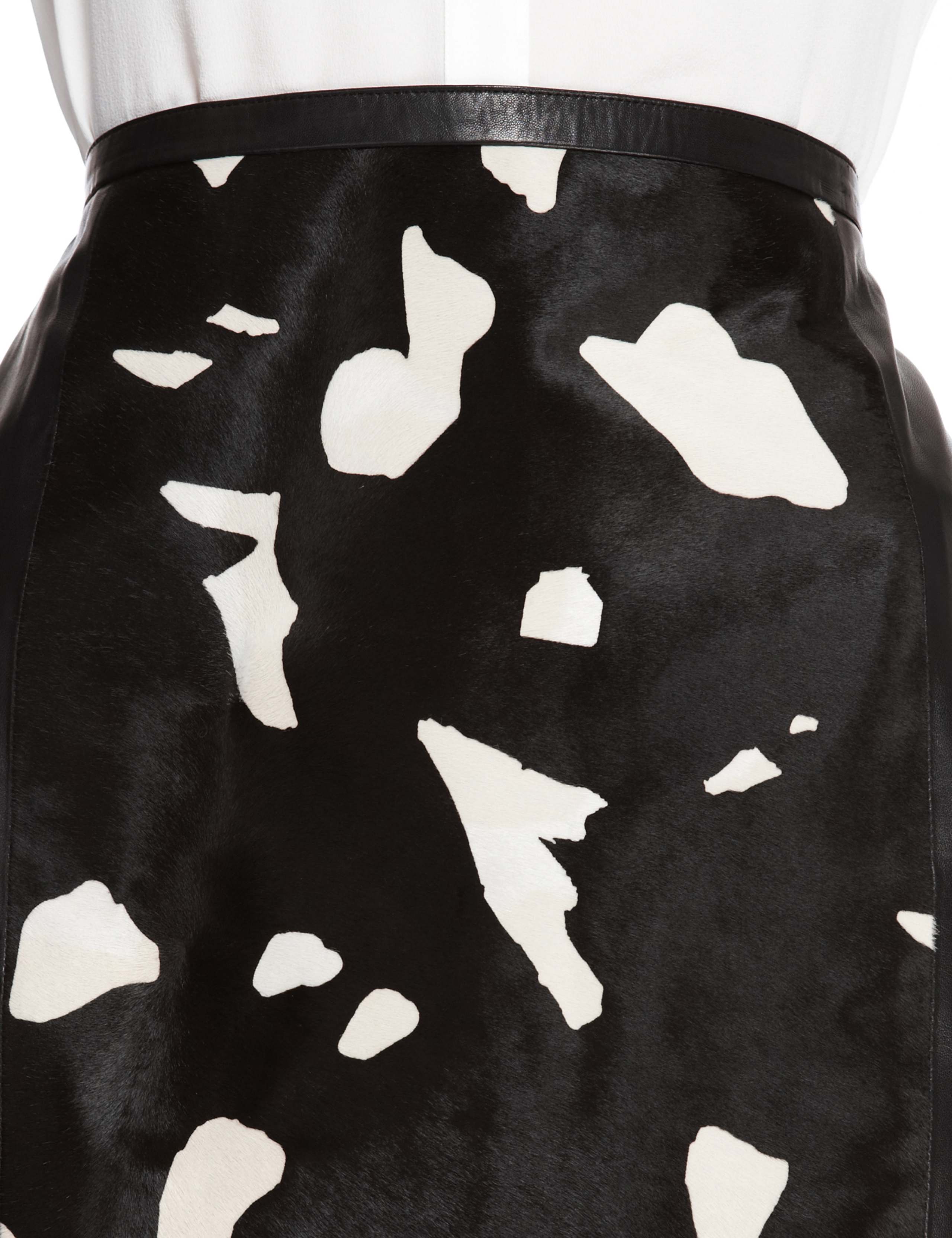Leather Abstract Print Pencil Skirt 7 of 7