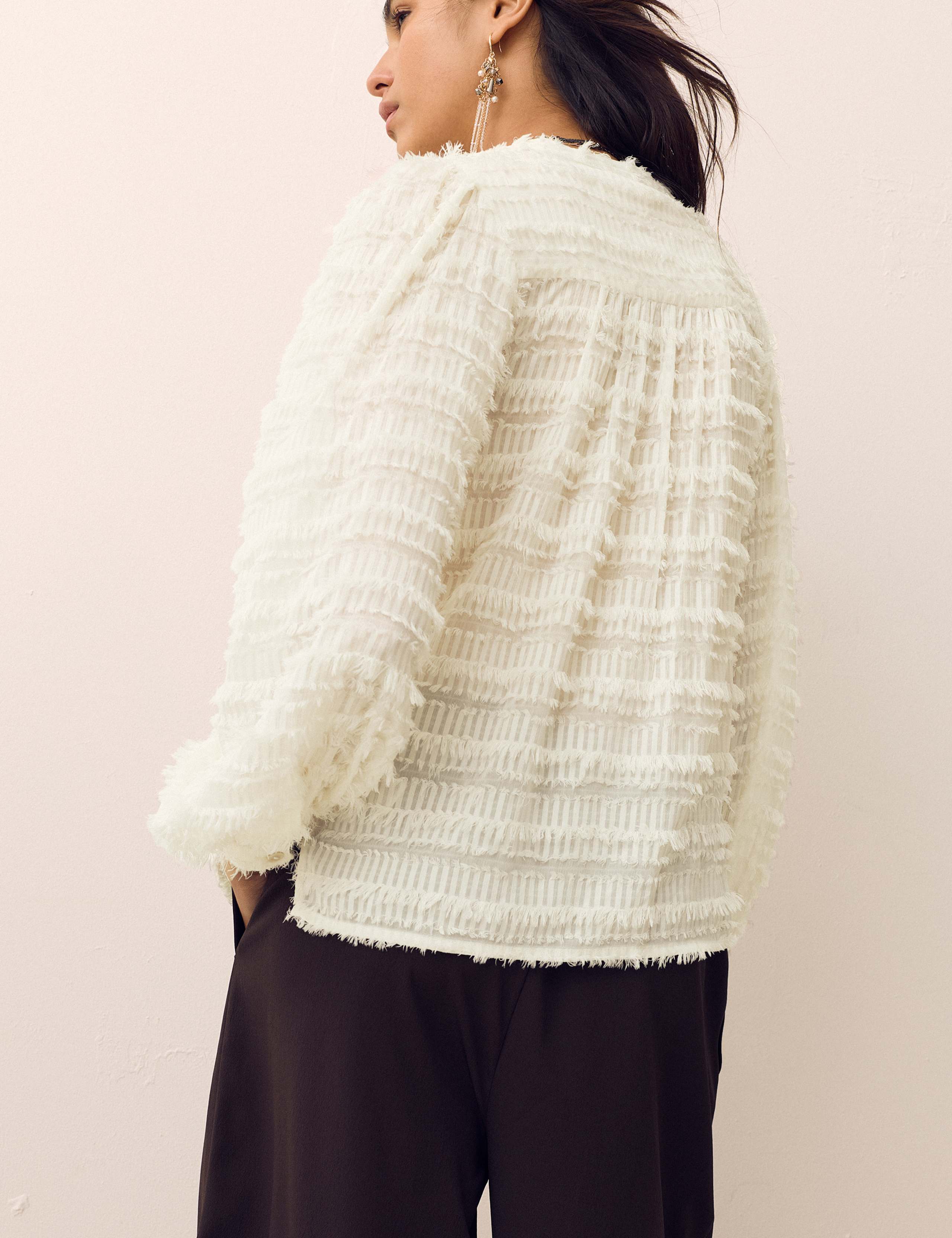 Textured Tufted Button Through Blouse 6 of 6