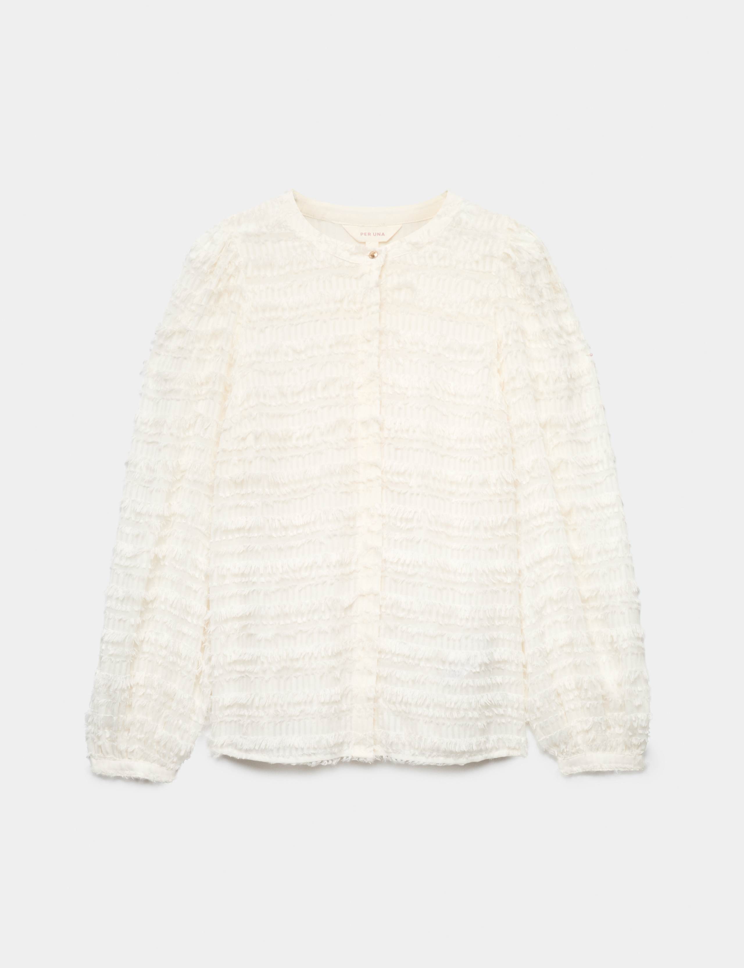 Textured Tufted Button Through Blouse 1 of 1