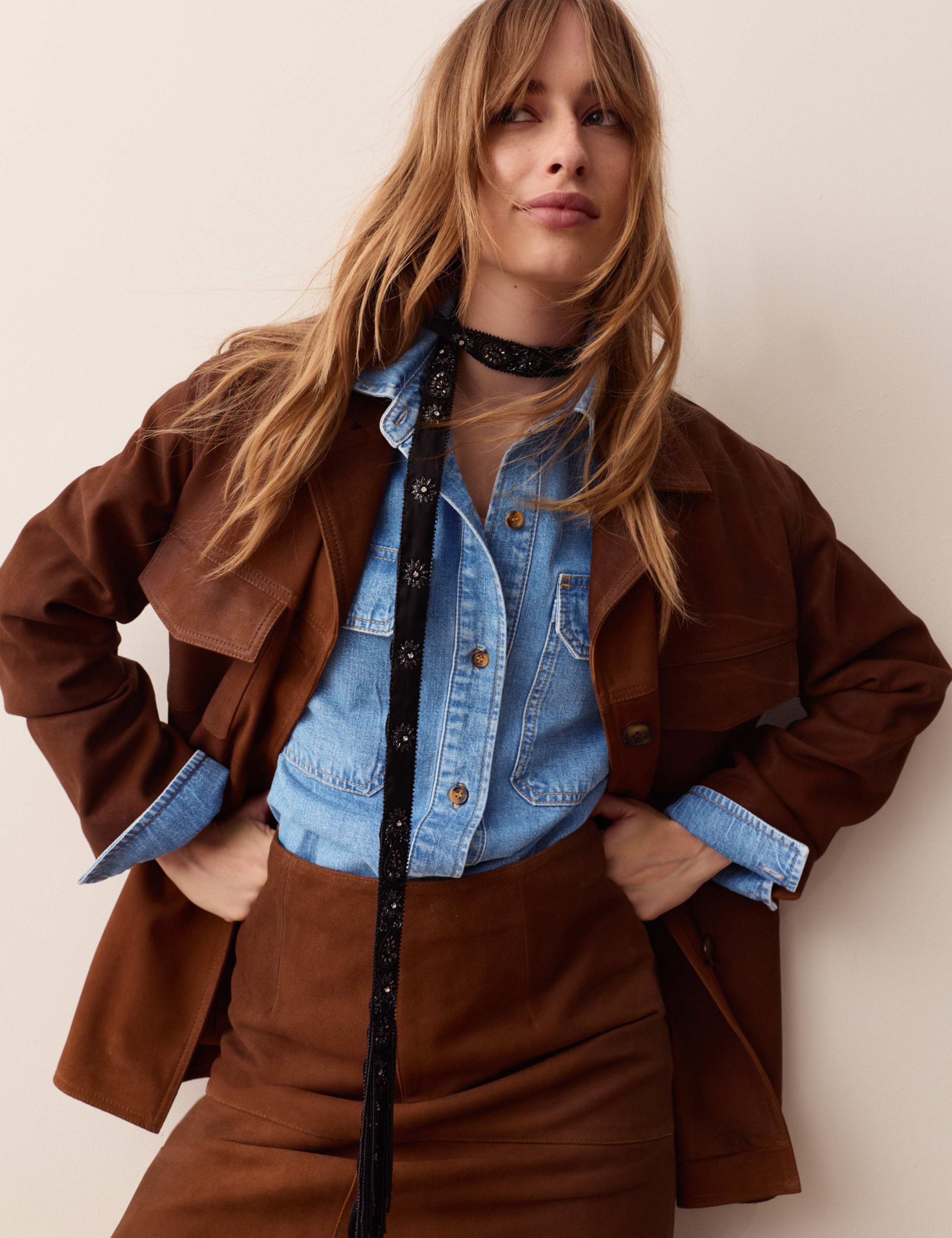 Longline Denim Shirt 1 of 5