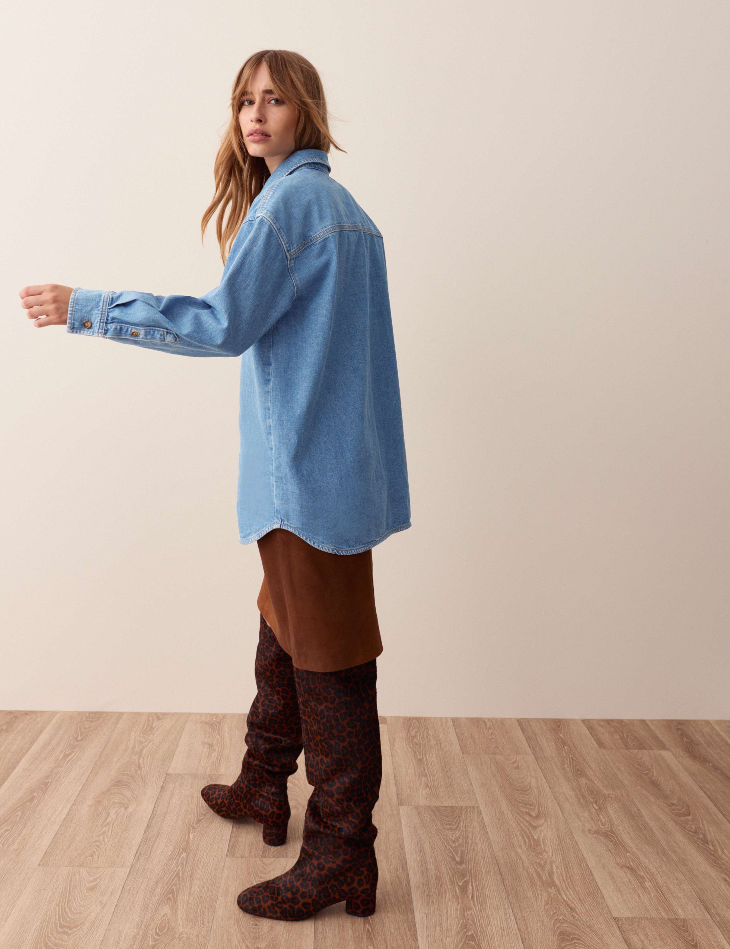 Longline Denim Shirt 3 of 5