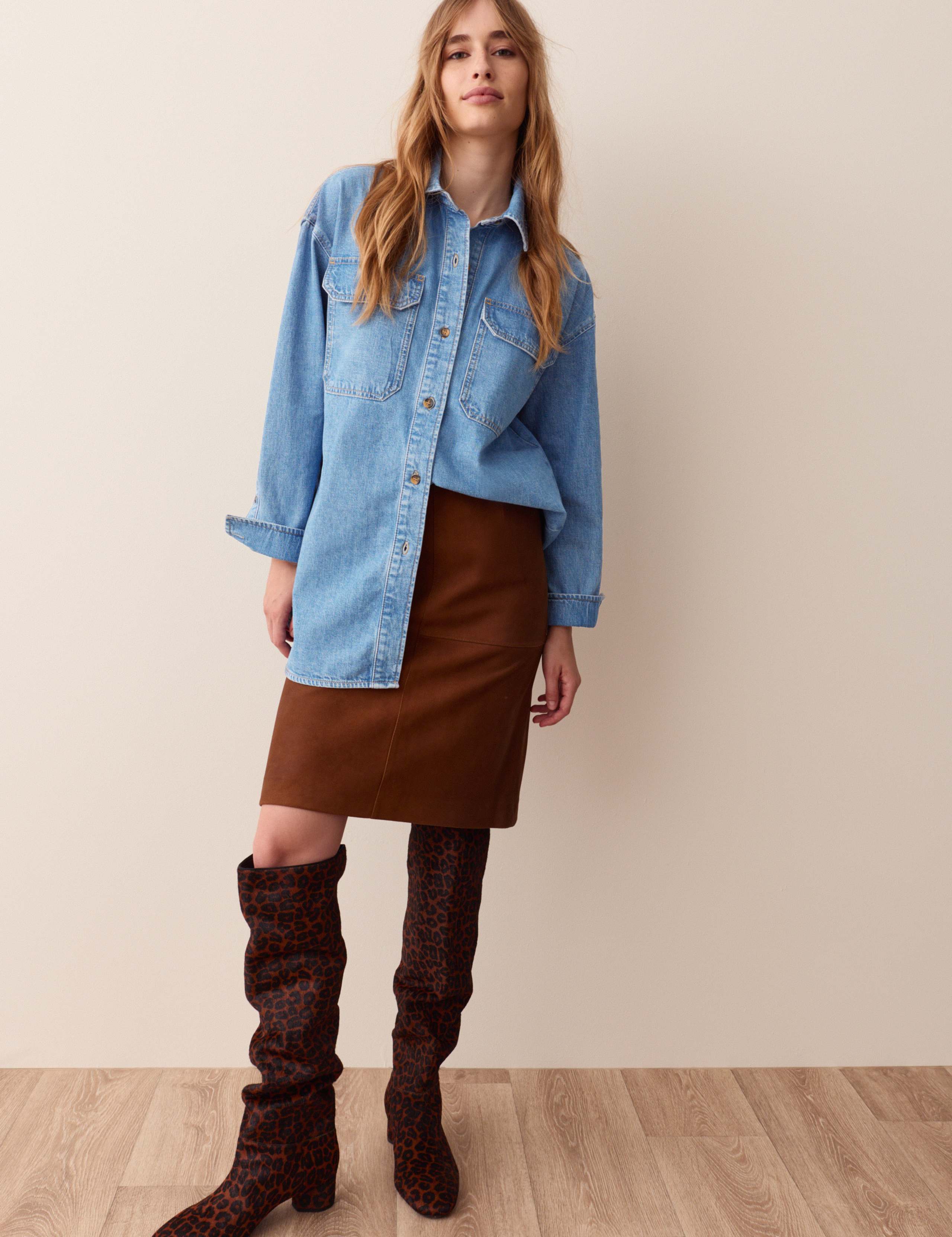 Longline Denim Shirt 4 of 5