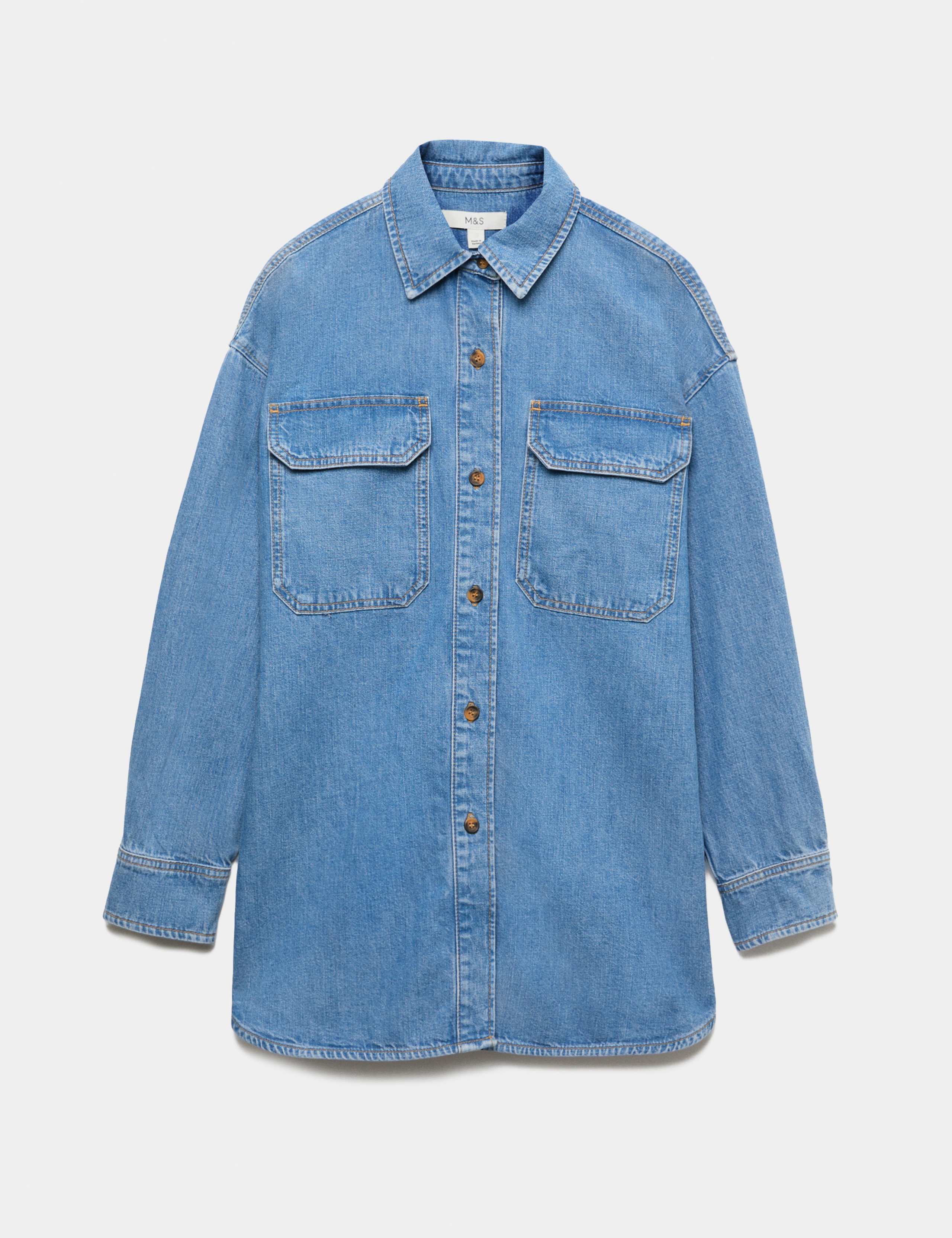 Longline Denim Shirt 2 of 5