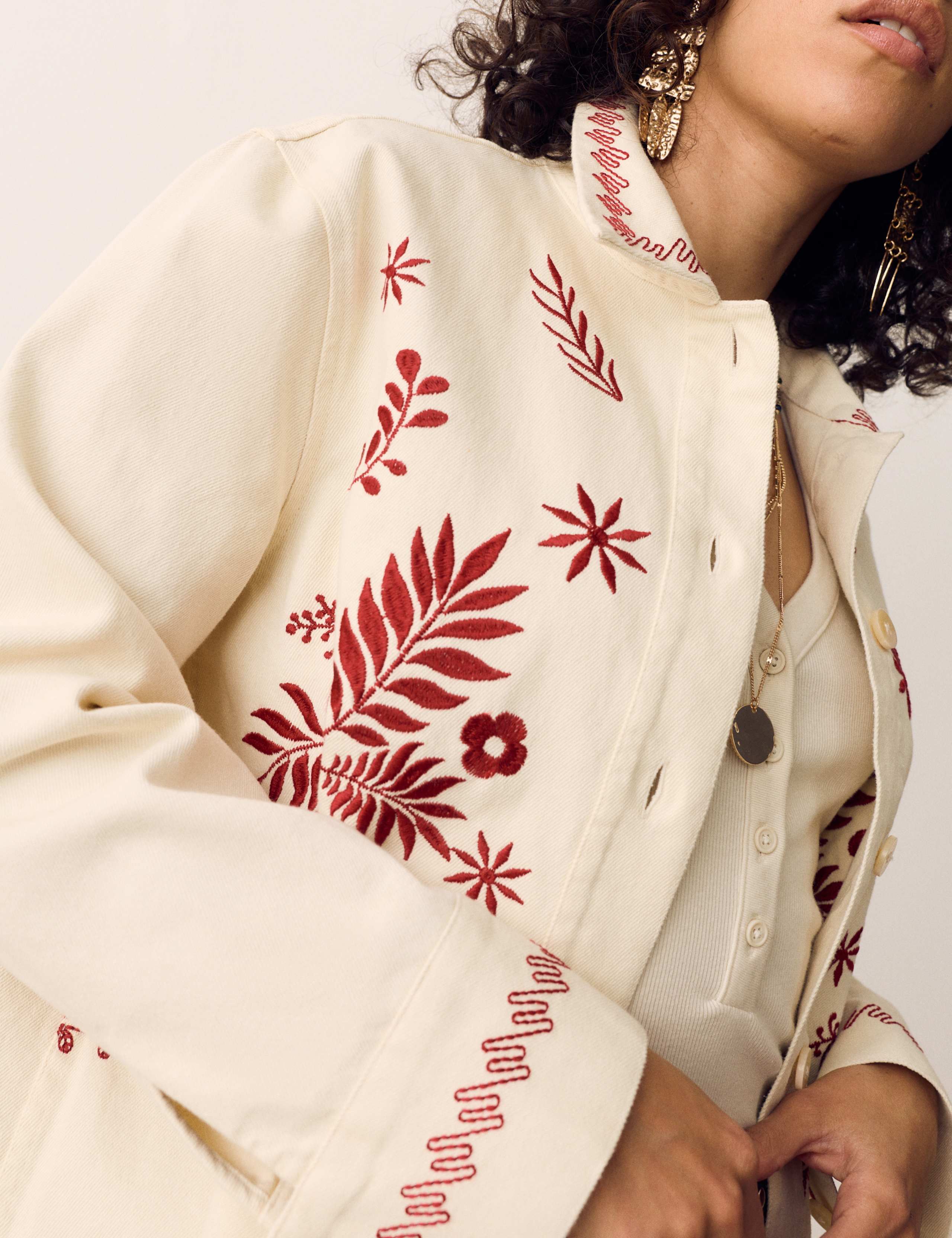 Pure Cotton Embroidered Overshirt 3 of 7