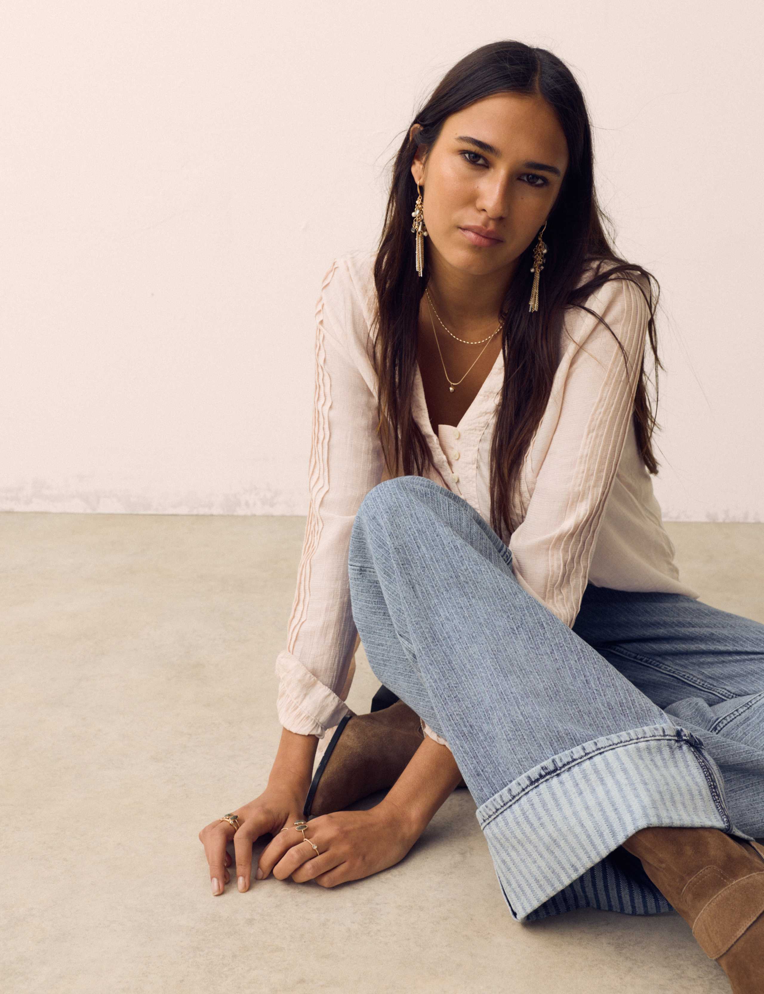 Textured V-Neck Blouse 5 of 7