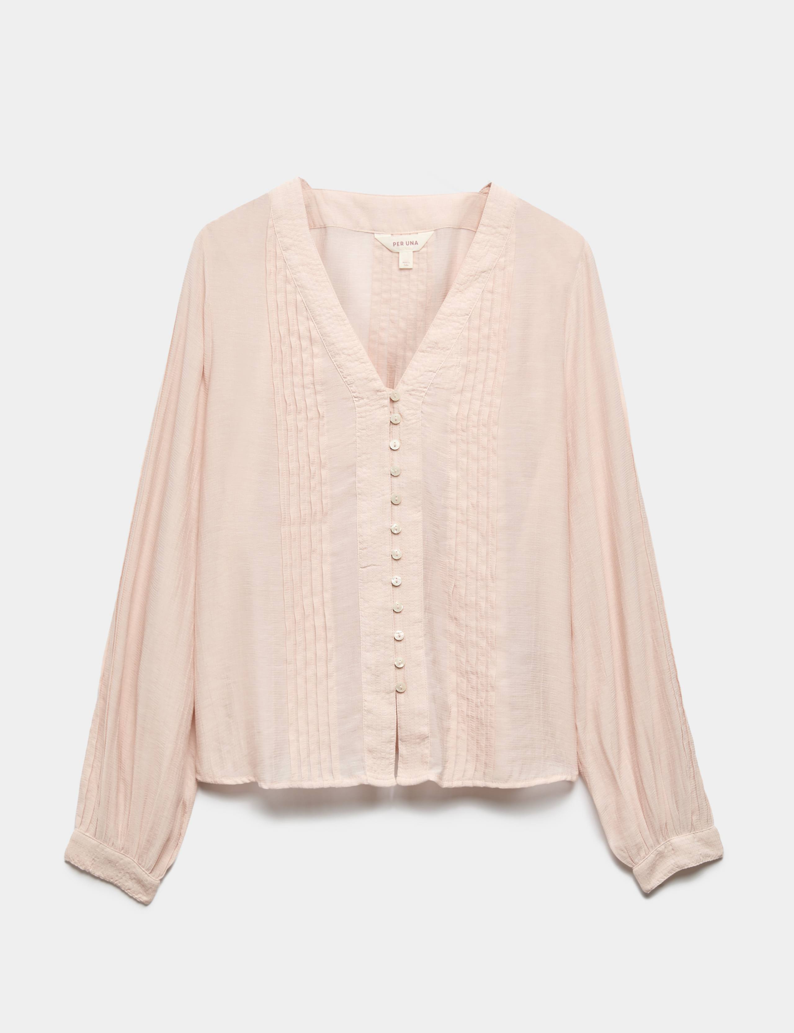 Textured V-Neck Blouse 2 of 7
