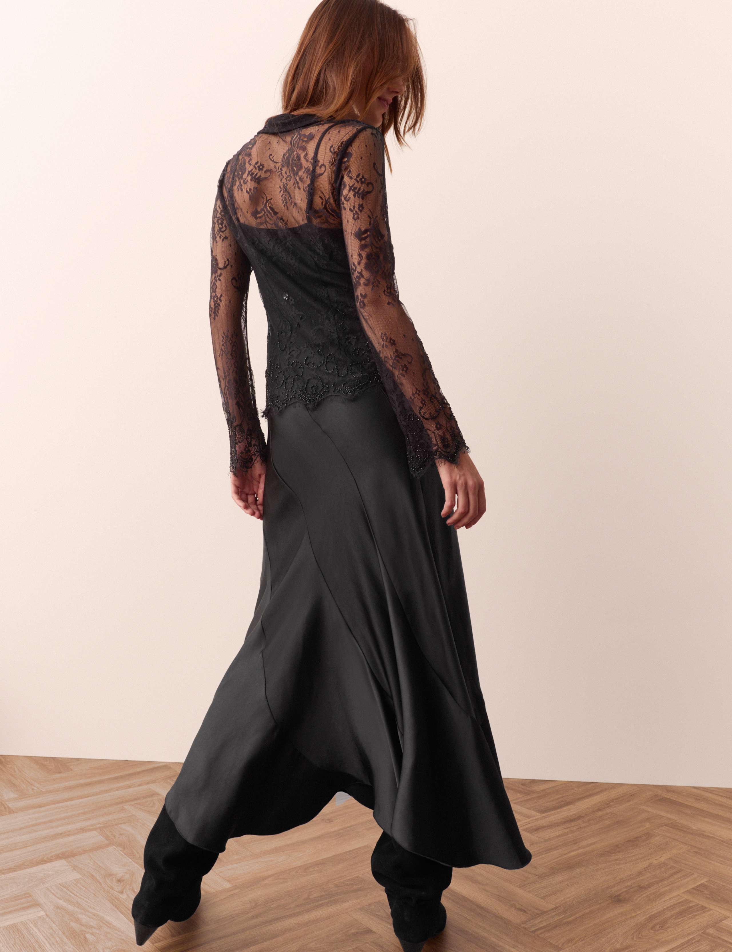 Beaded Lace Collared Button Detail Shirt 3 of 5