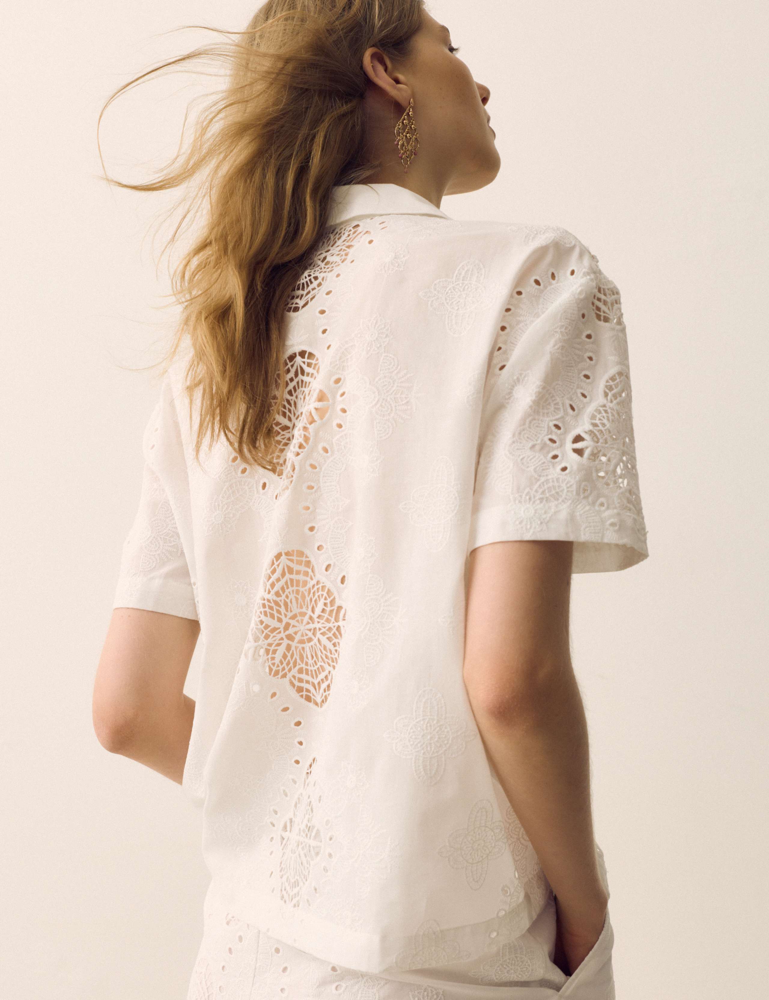 Pure Cotton Broderie Cutwork Shirt 4 of 6