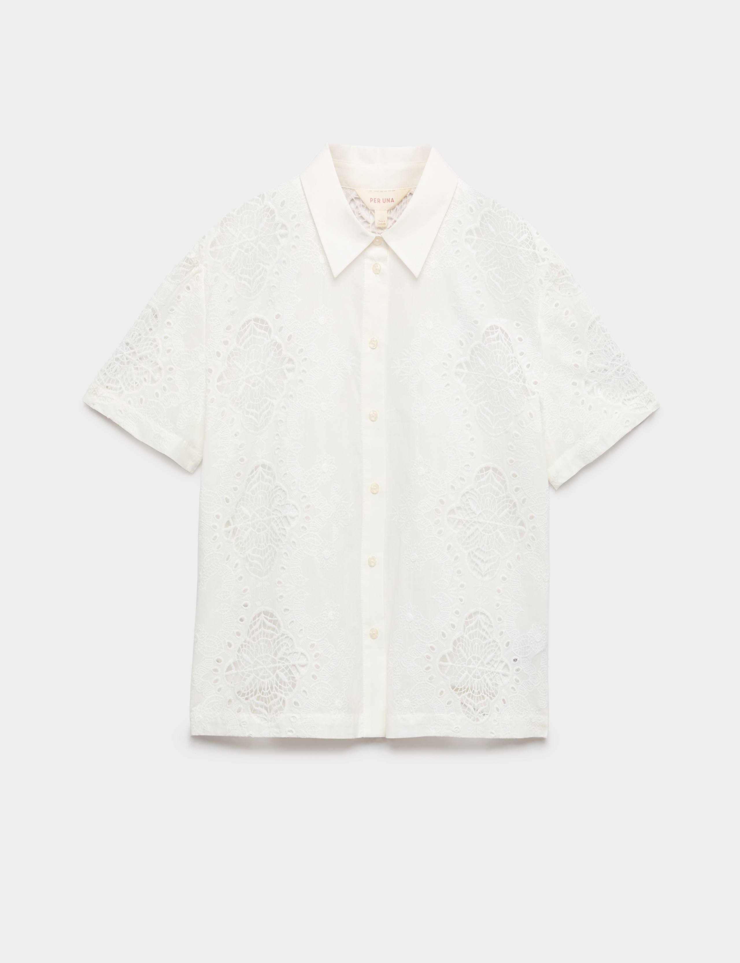 Pure Cotton Broderie Cutwork Shirt 2 of 6