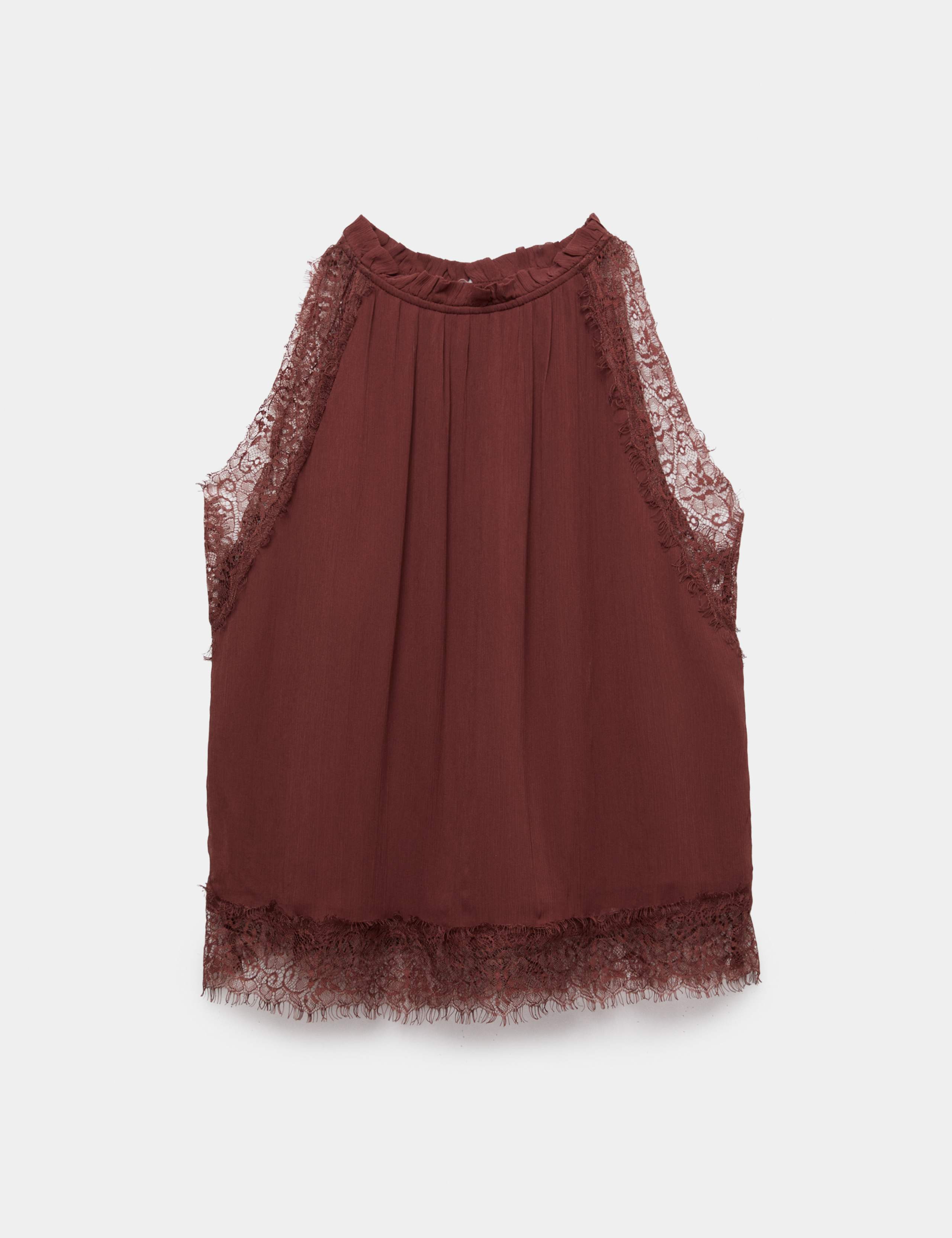 Lace Trim Halter Neck Top 2 of 6
