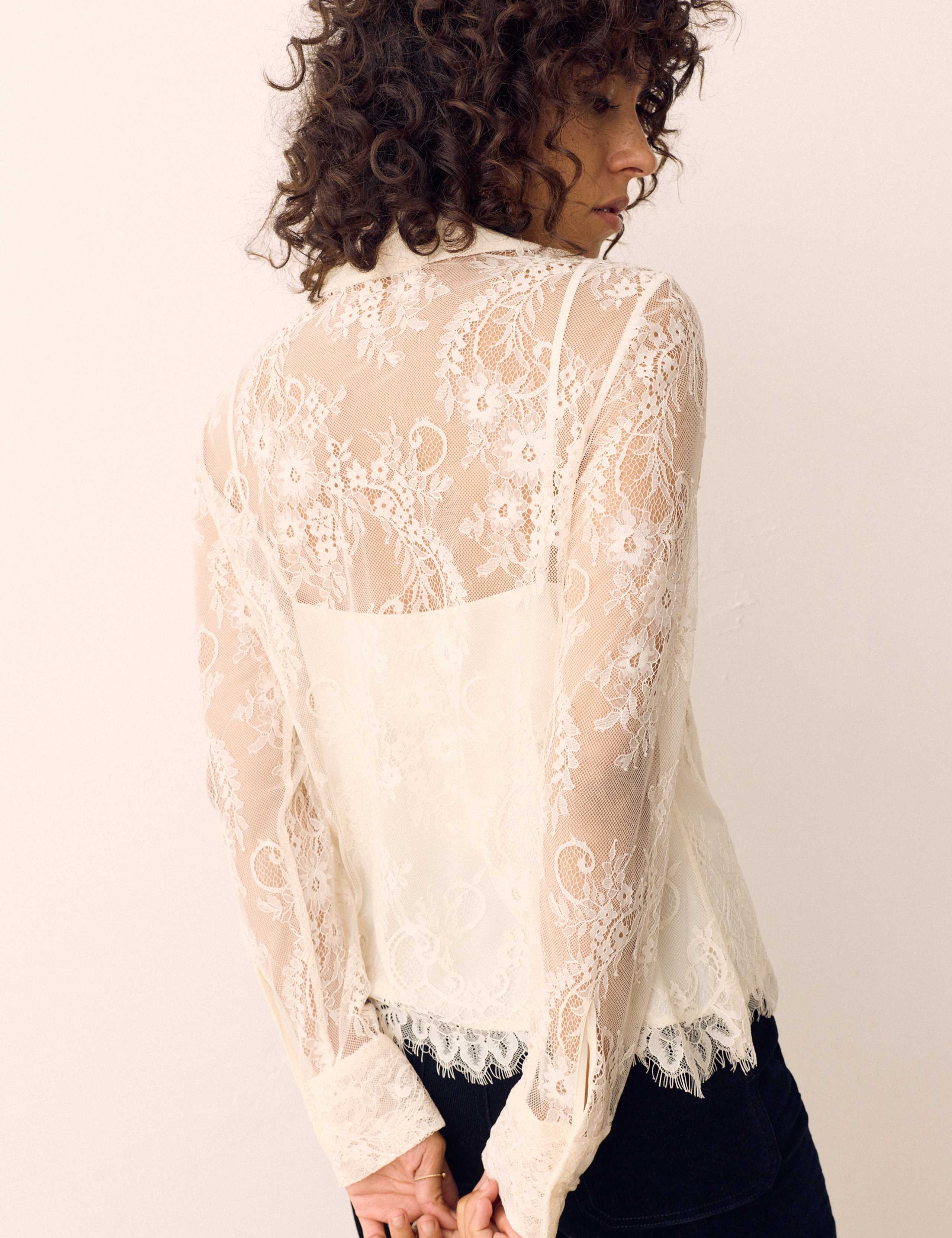Lace Collared Ruffle Shirt 5 of 7