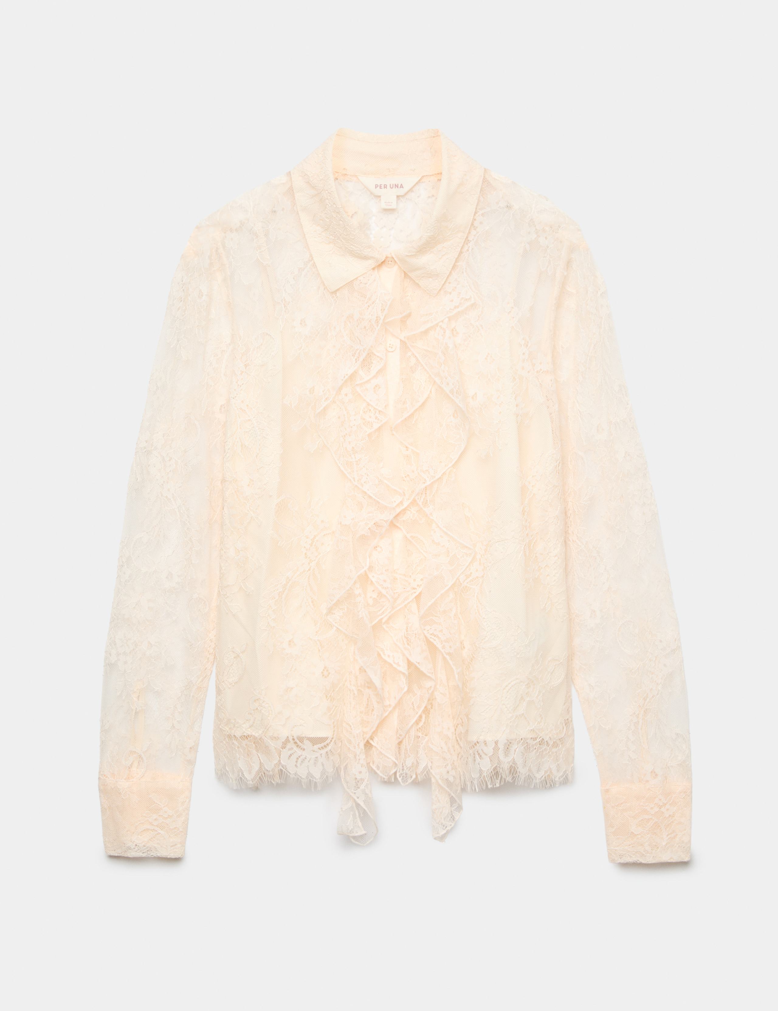 Lace Collared Ruffle Shirt 2 of 7