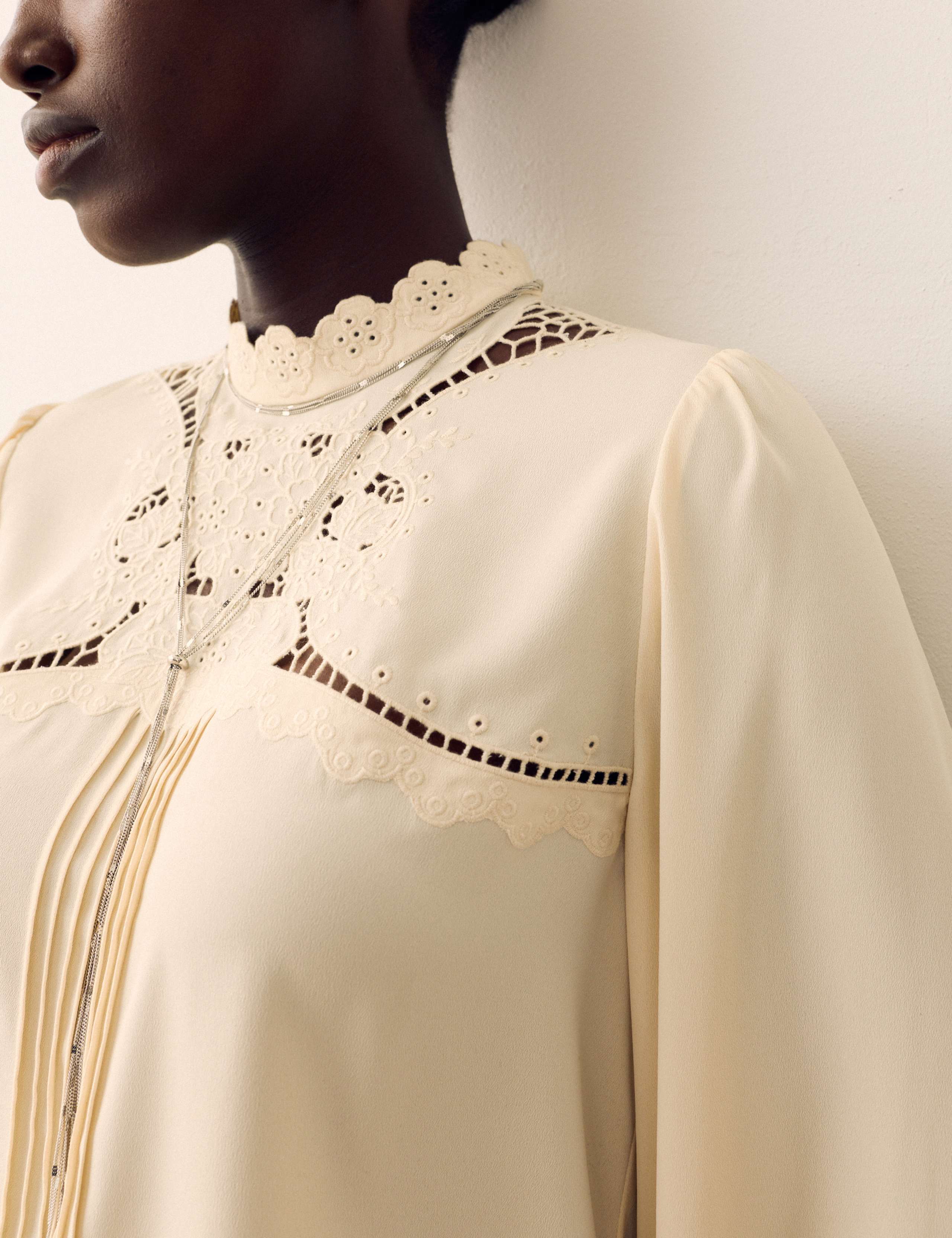 Broderie High Neck Blouse 4 of 6