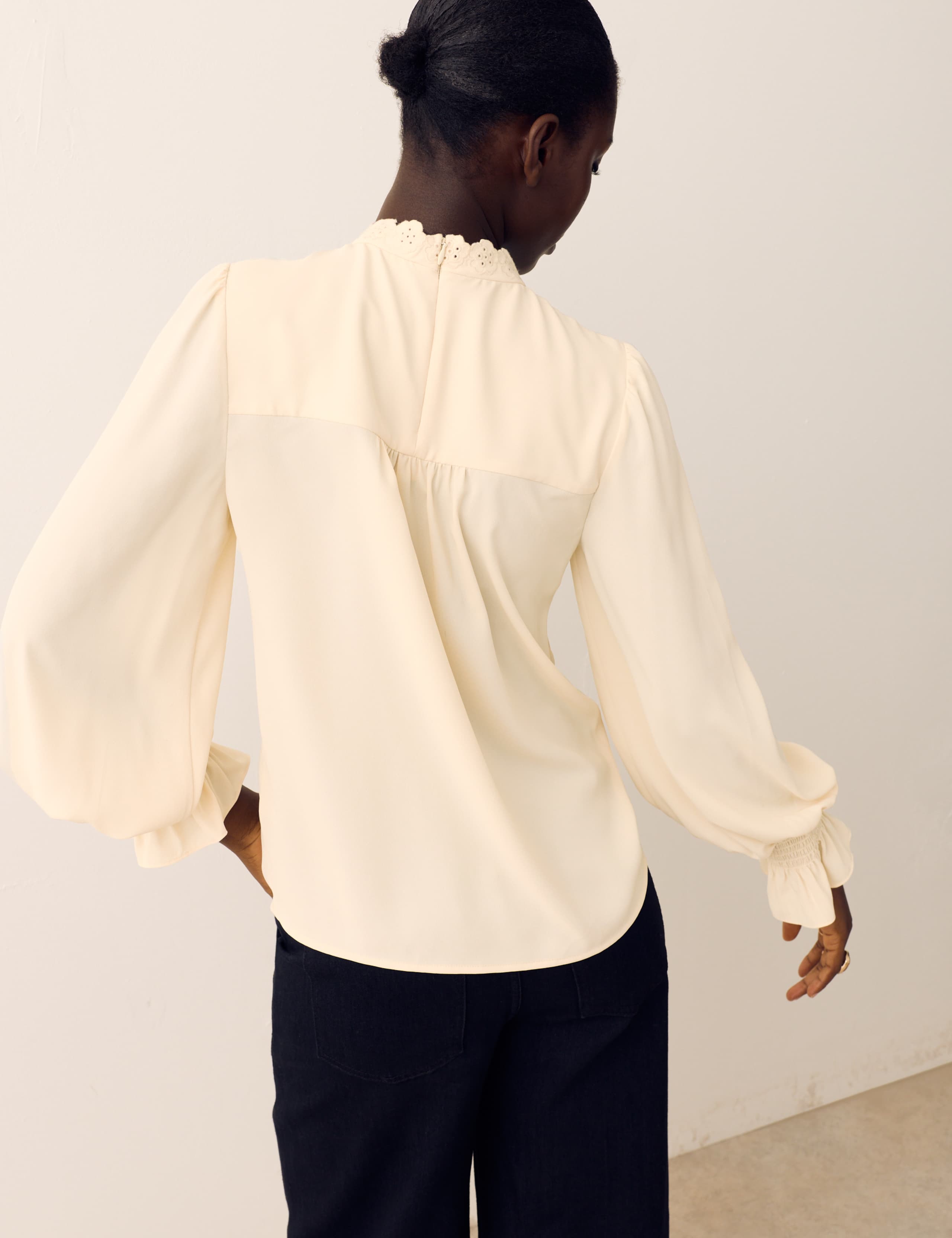 Broderie High Neck Blouse 5 of 6