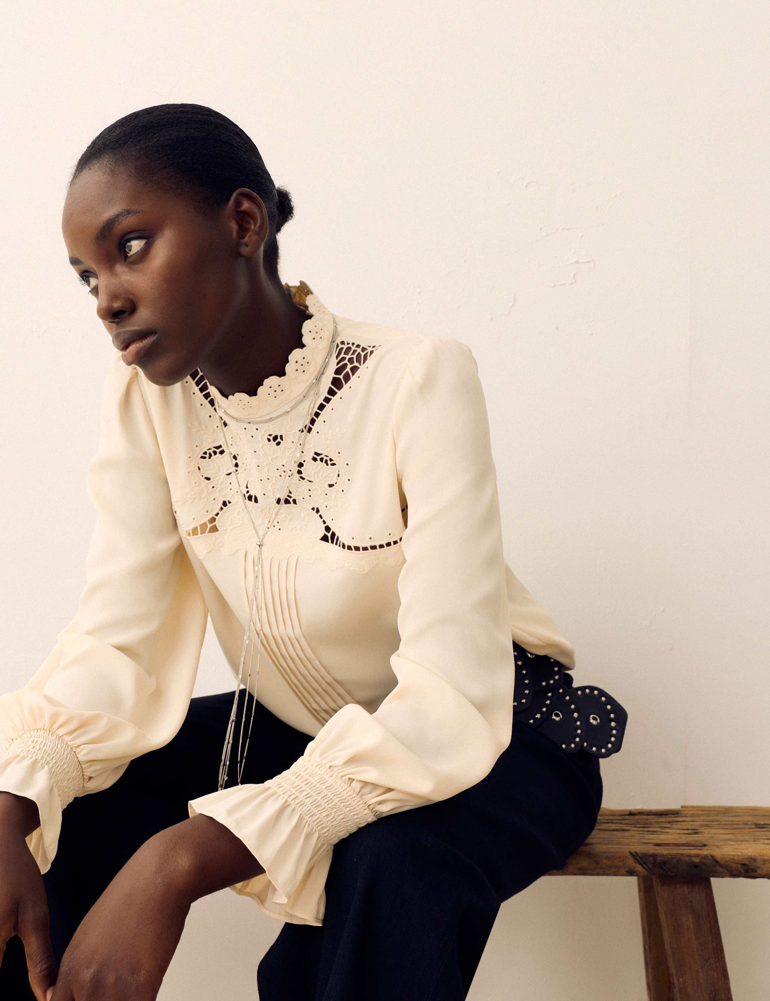 Broderie High Neck Blouse 6 of 6