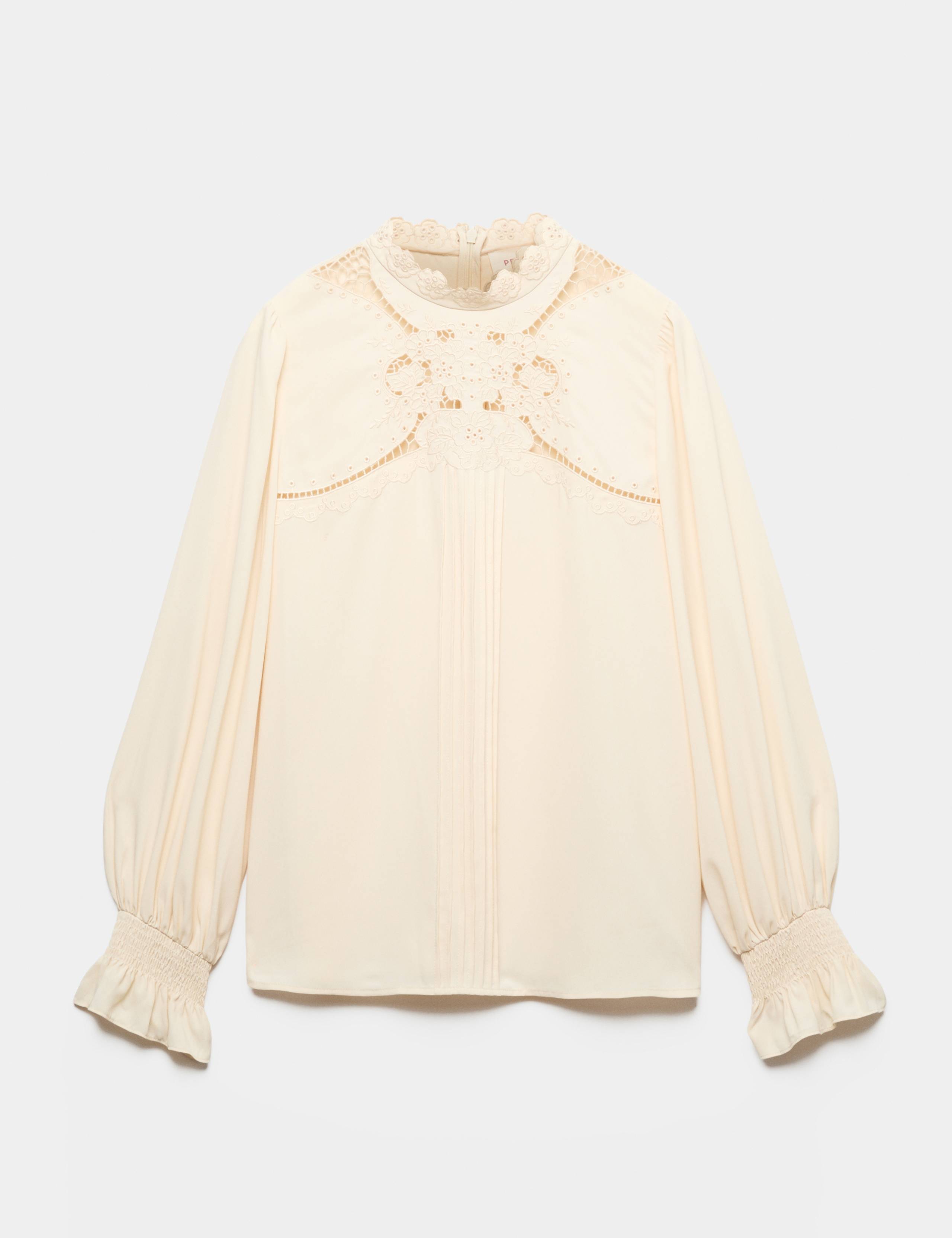 Broderie High Neck Blouse 2 of 6
