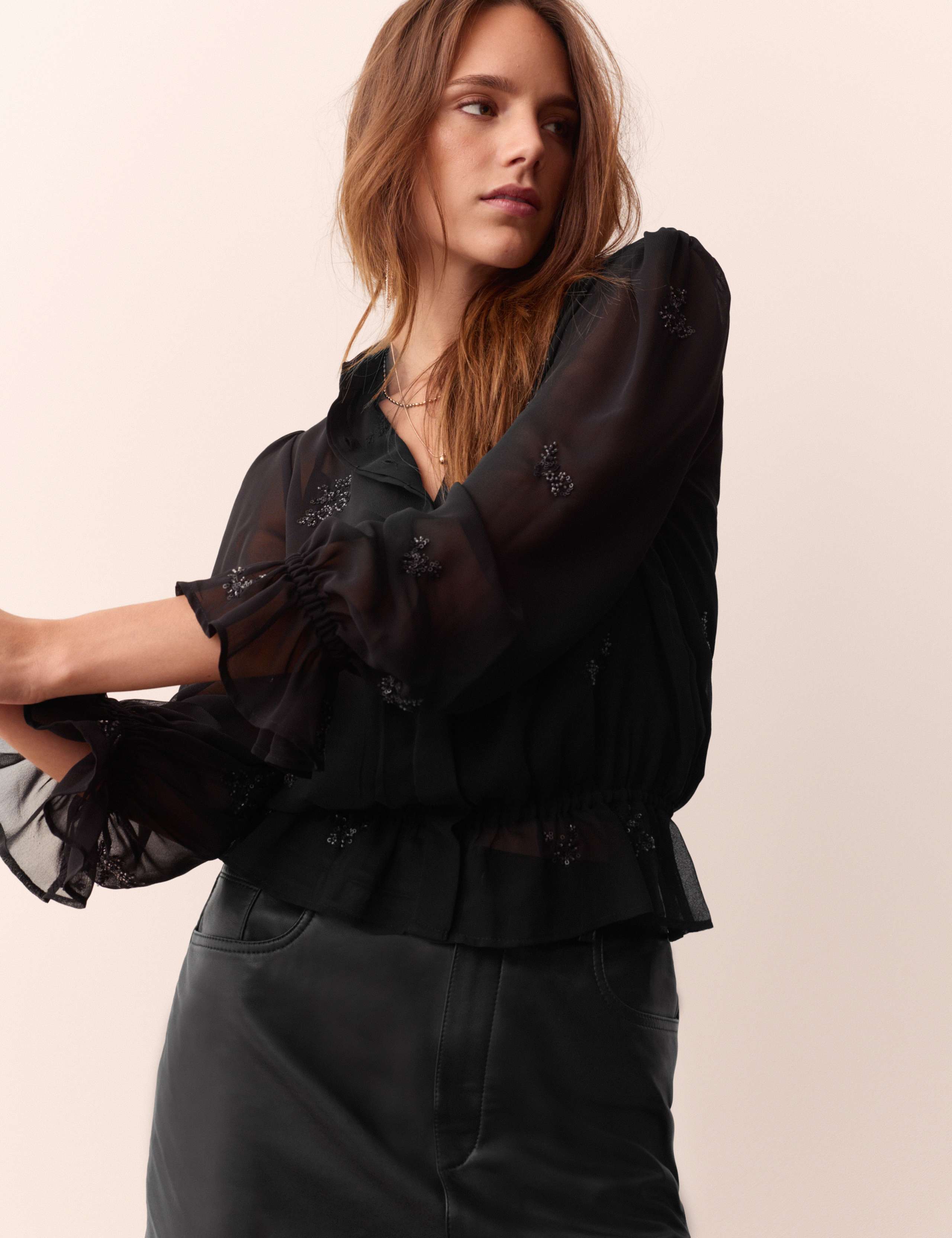 Embellished Beaded Detail Shirt 4 of 5