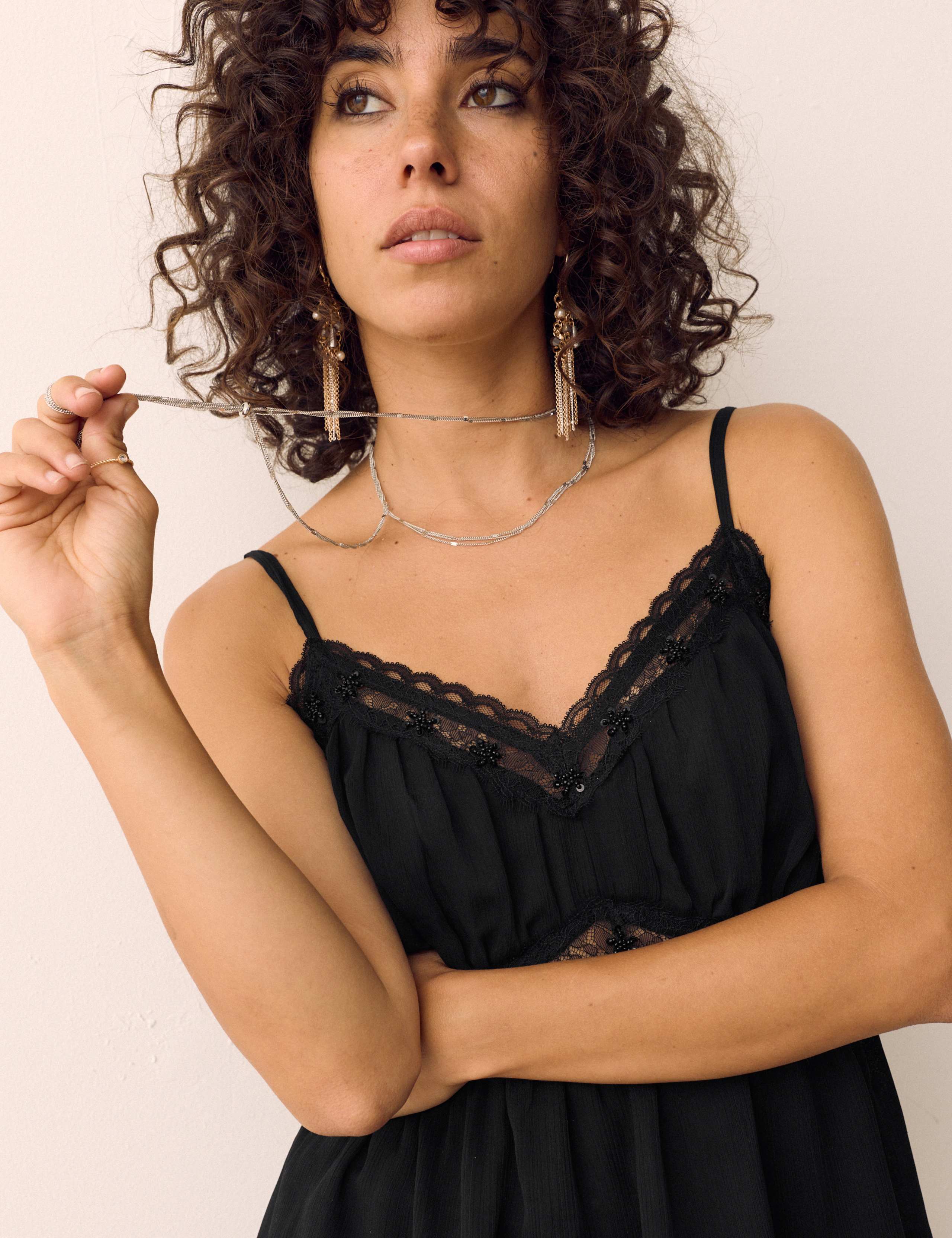 Lace Frill Detail Cami Top 5 of 6