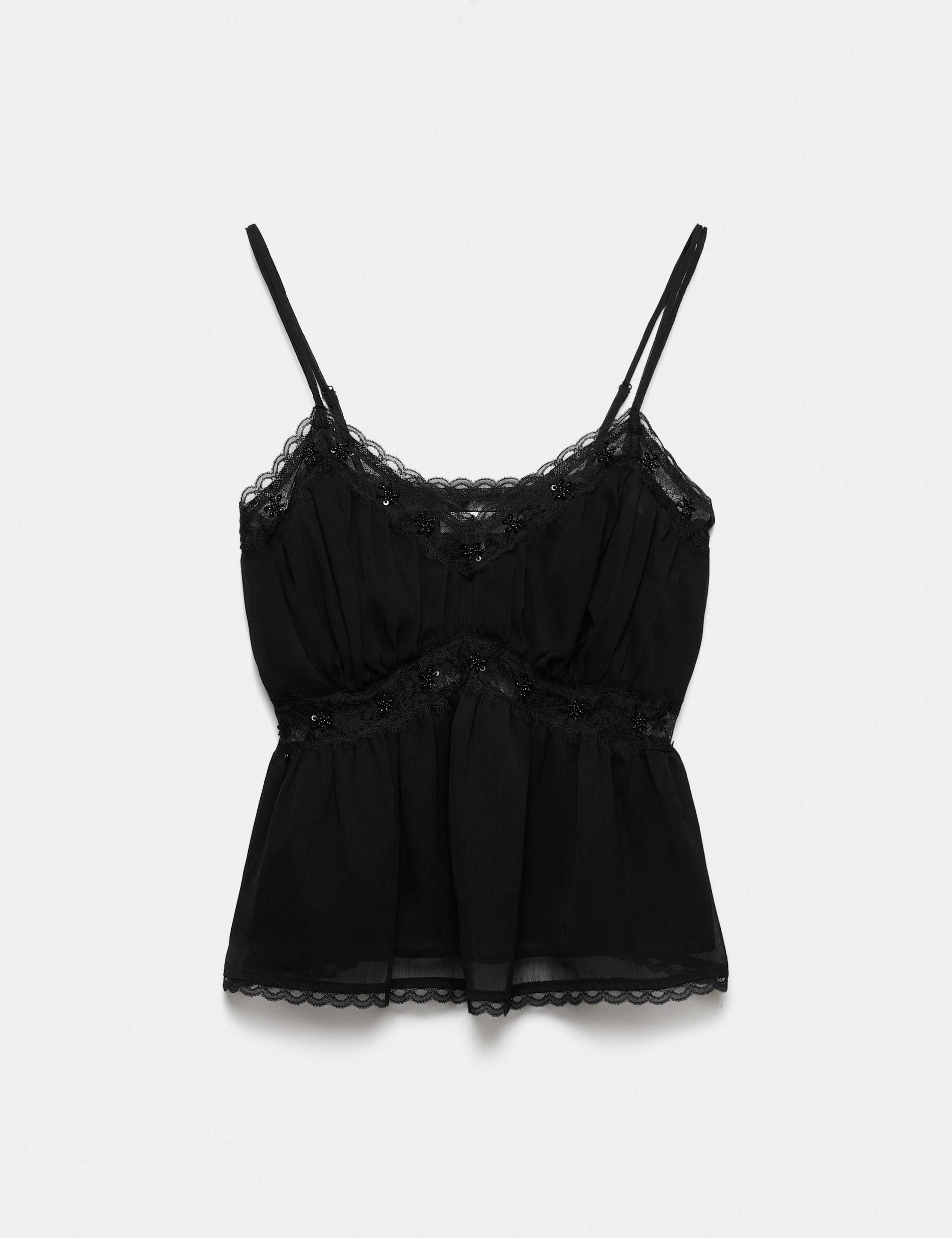 Lace Frill Detail Cami Top 2 of 6