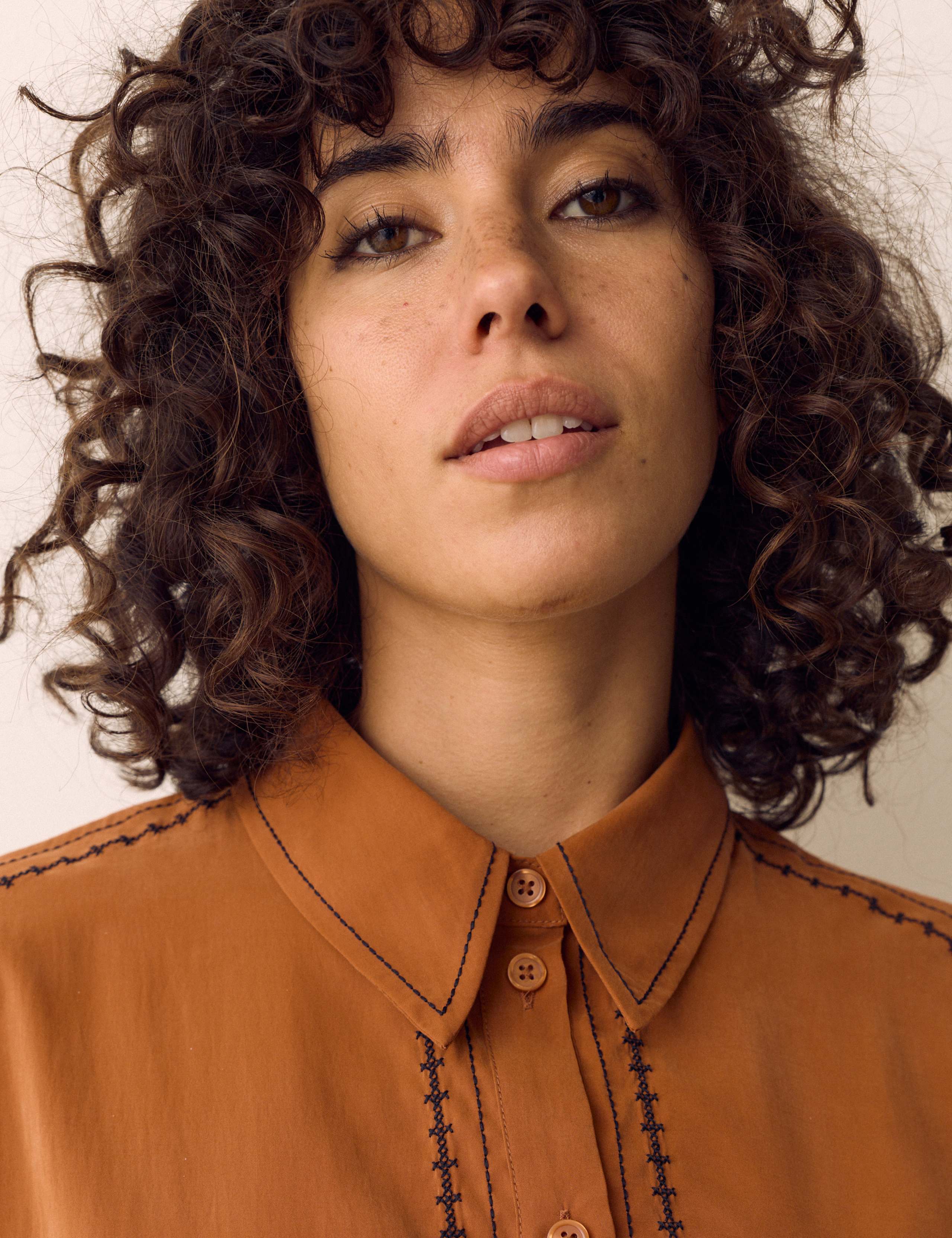 Modal Rich Embroidered Shirt 5 of 6