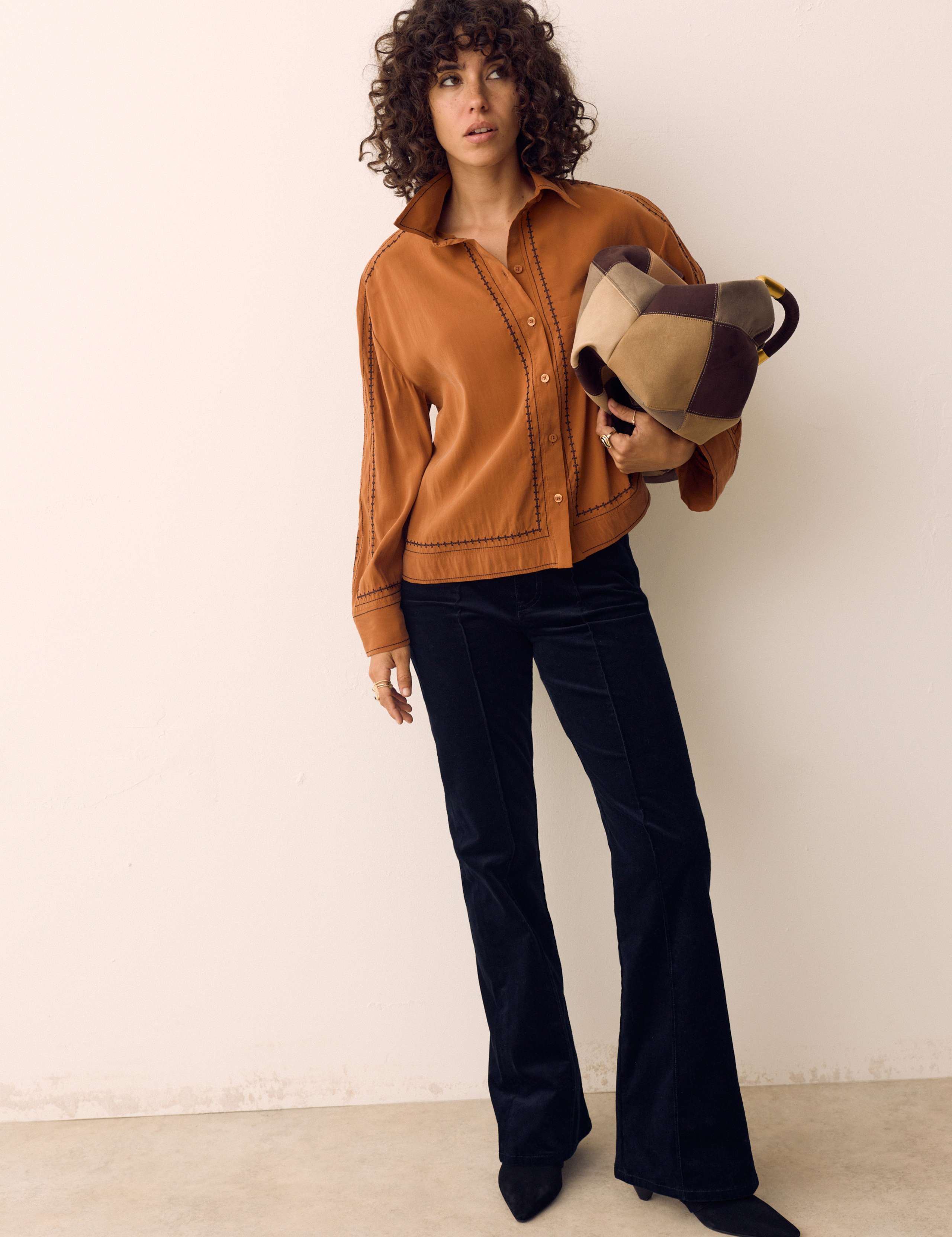 Modal Rich Embroidered Shirt 6 of 6