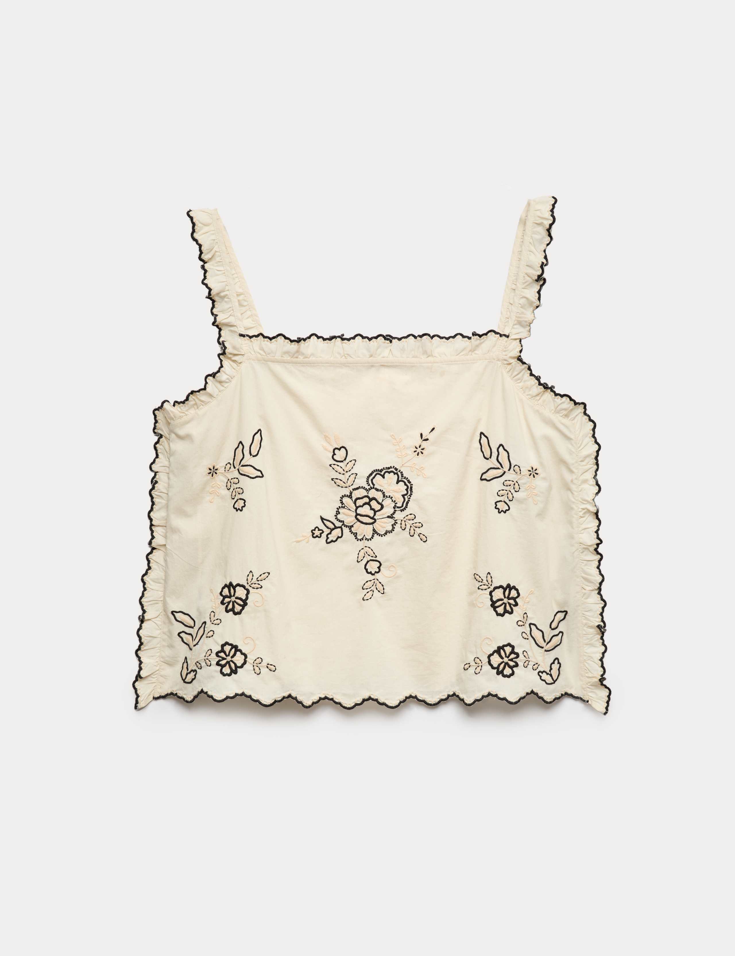 Pure Cotton Embroidered Floral Cami Top 2 of 7