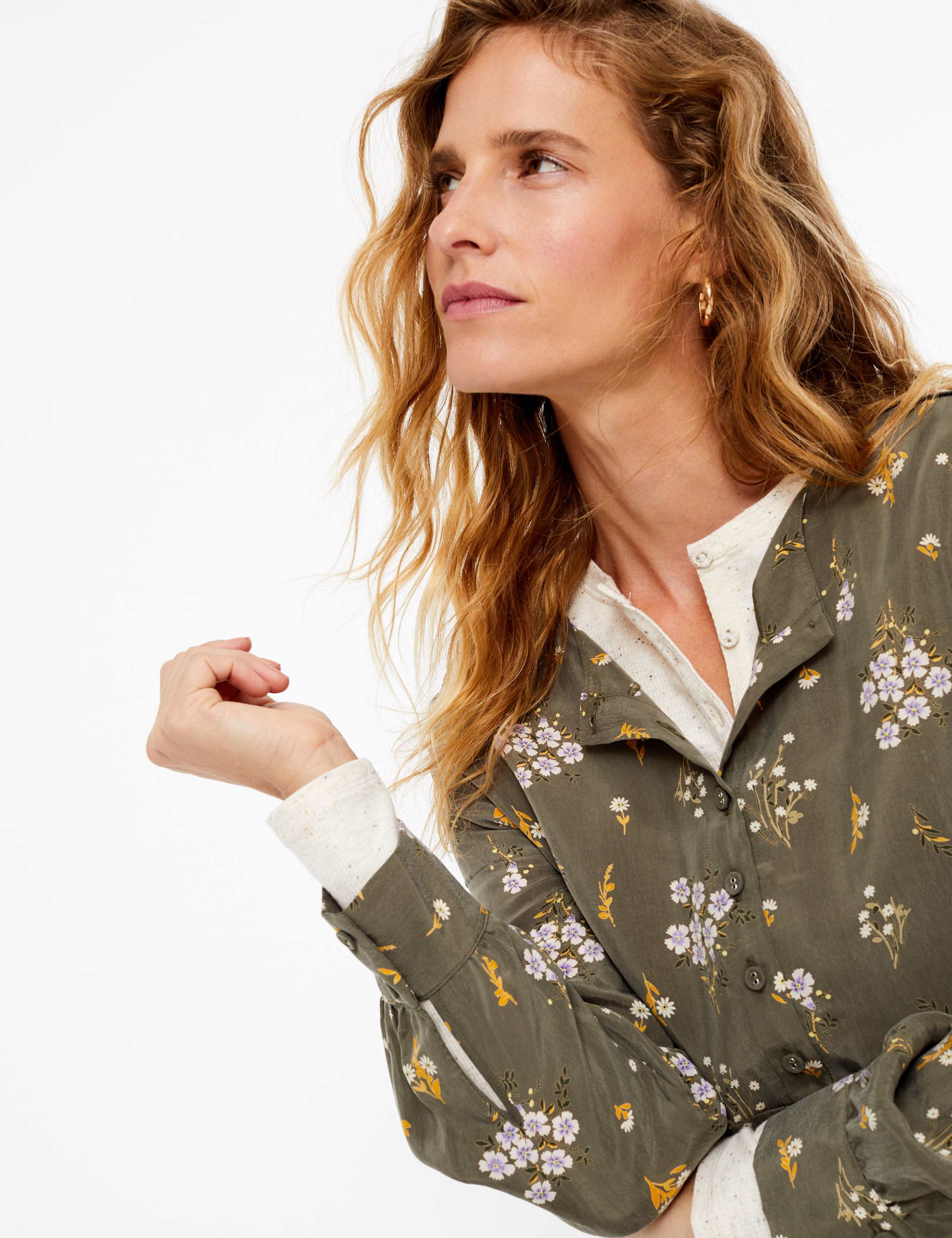 Cupro Ditsy Relaxed Midi Dress 1 of 5