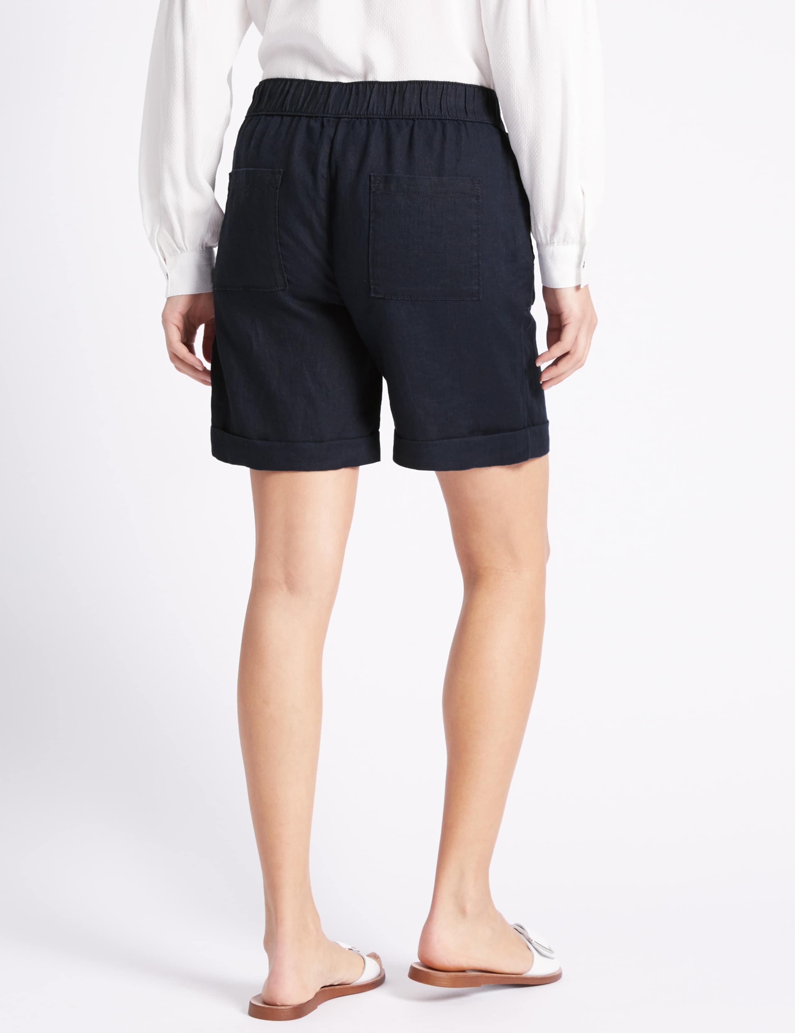Pure Linen Tie Waist Shorts 4 of 5