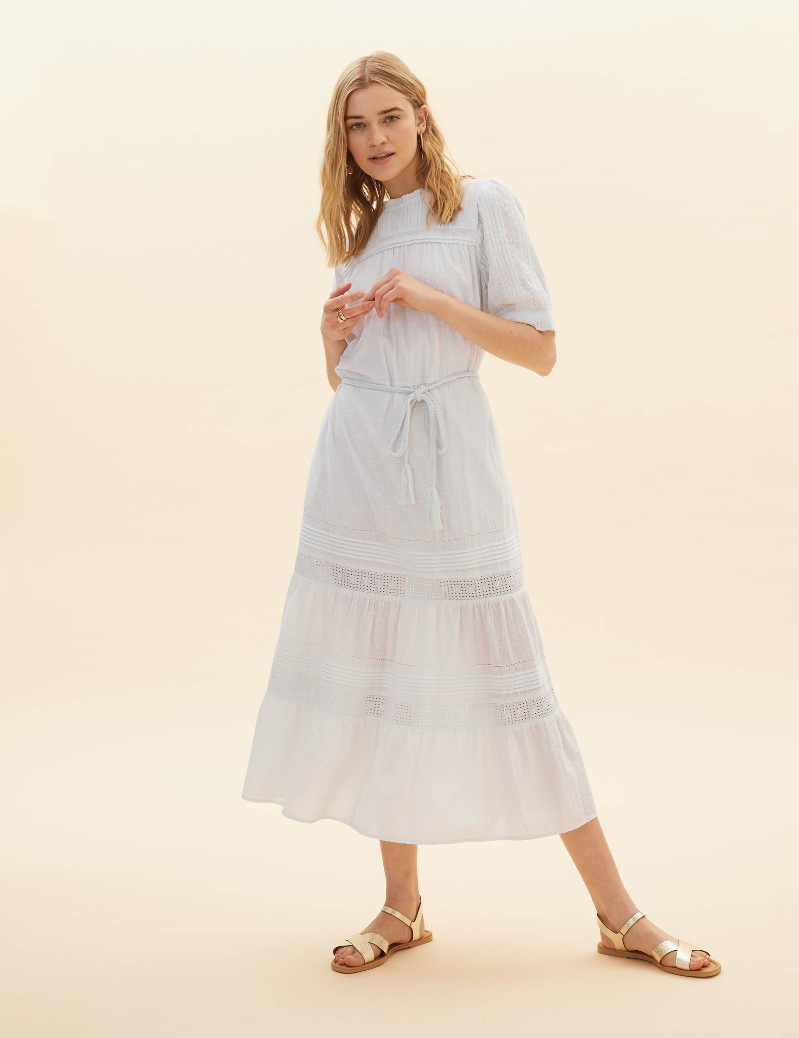 Pure Cotton Embroidered Tiered Dress 4 of 8