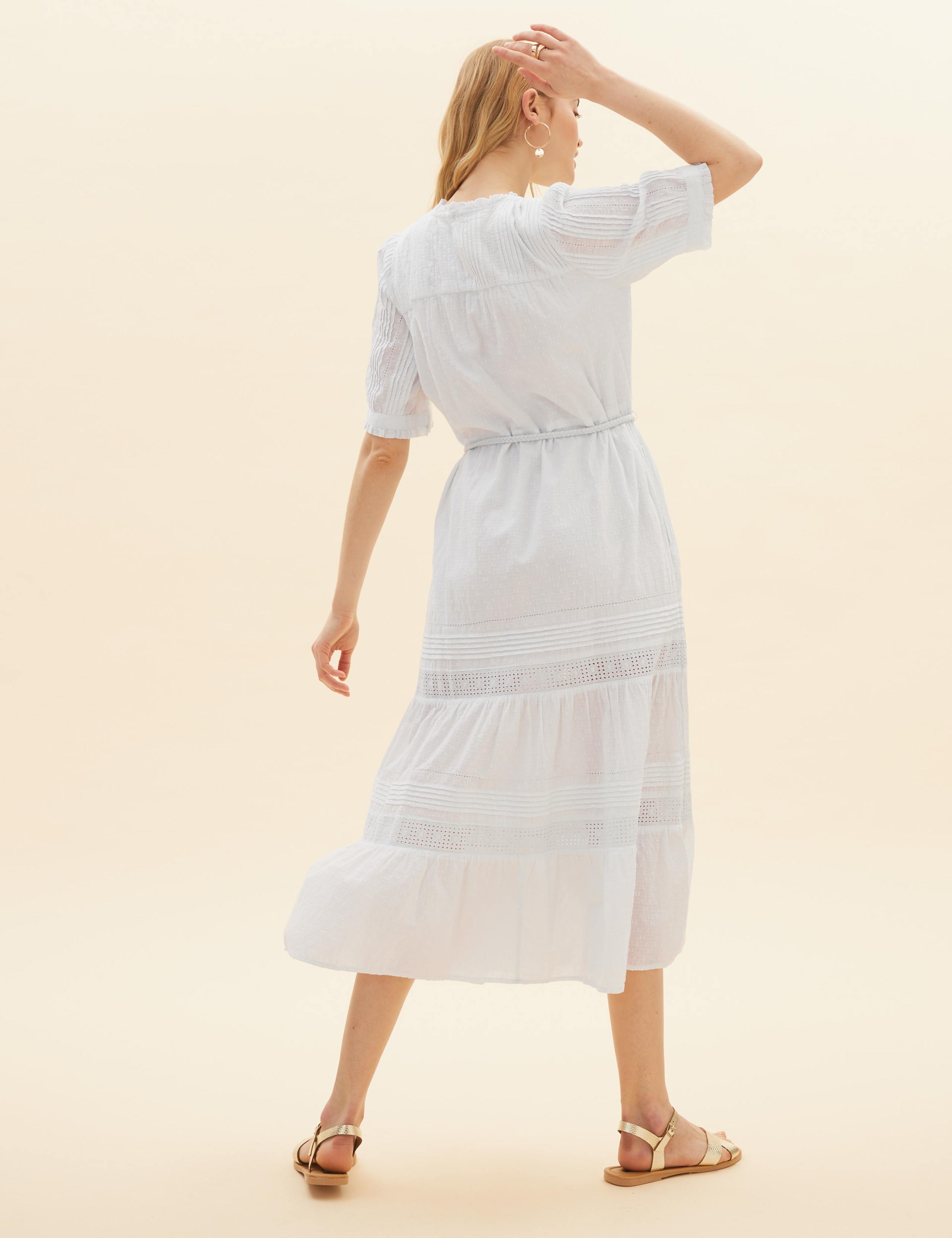 Pure Cotton Embroidered Tiered Dress 5 of 8