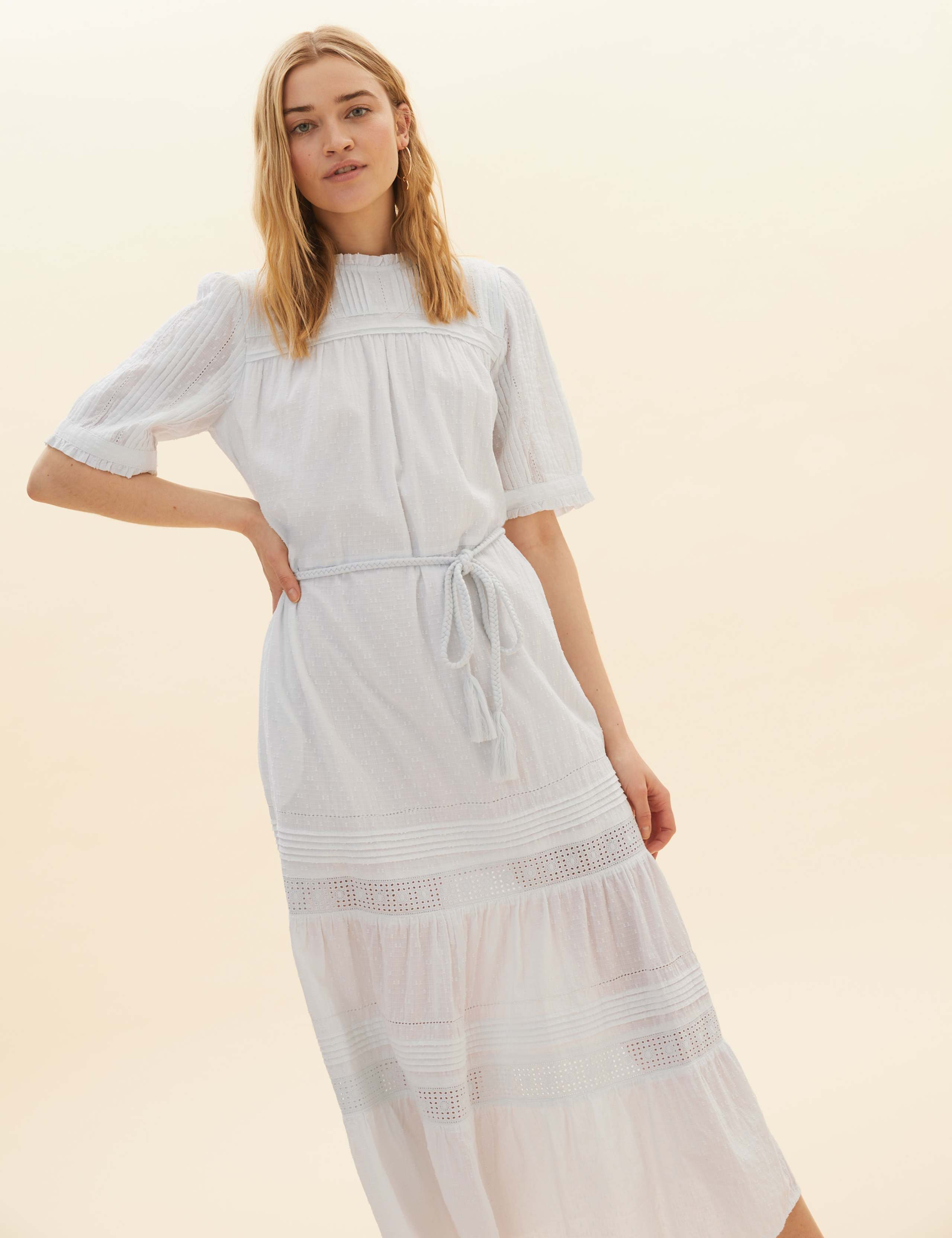 Pure Cotton Embroidered Tiered Dress 7 of 8