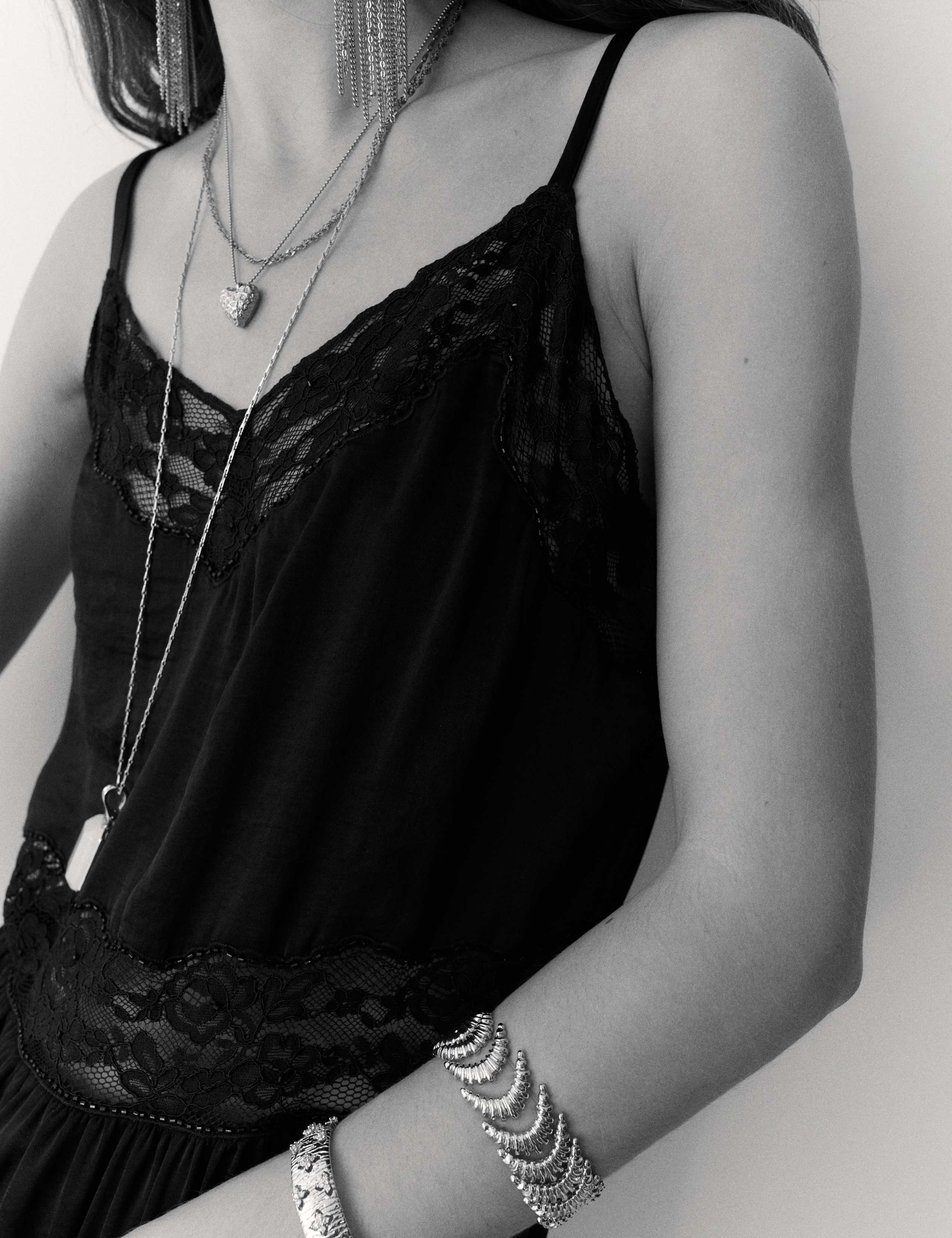 Beaded Lace Midi Cami Slip Dress 6 of 6