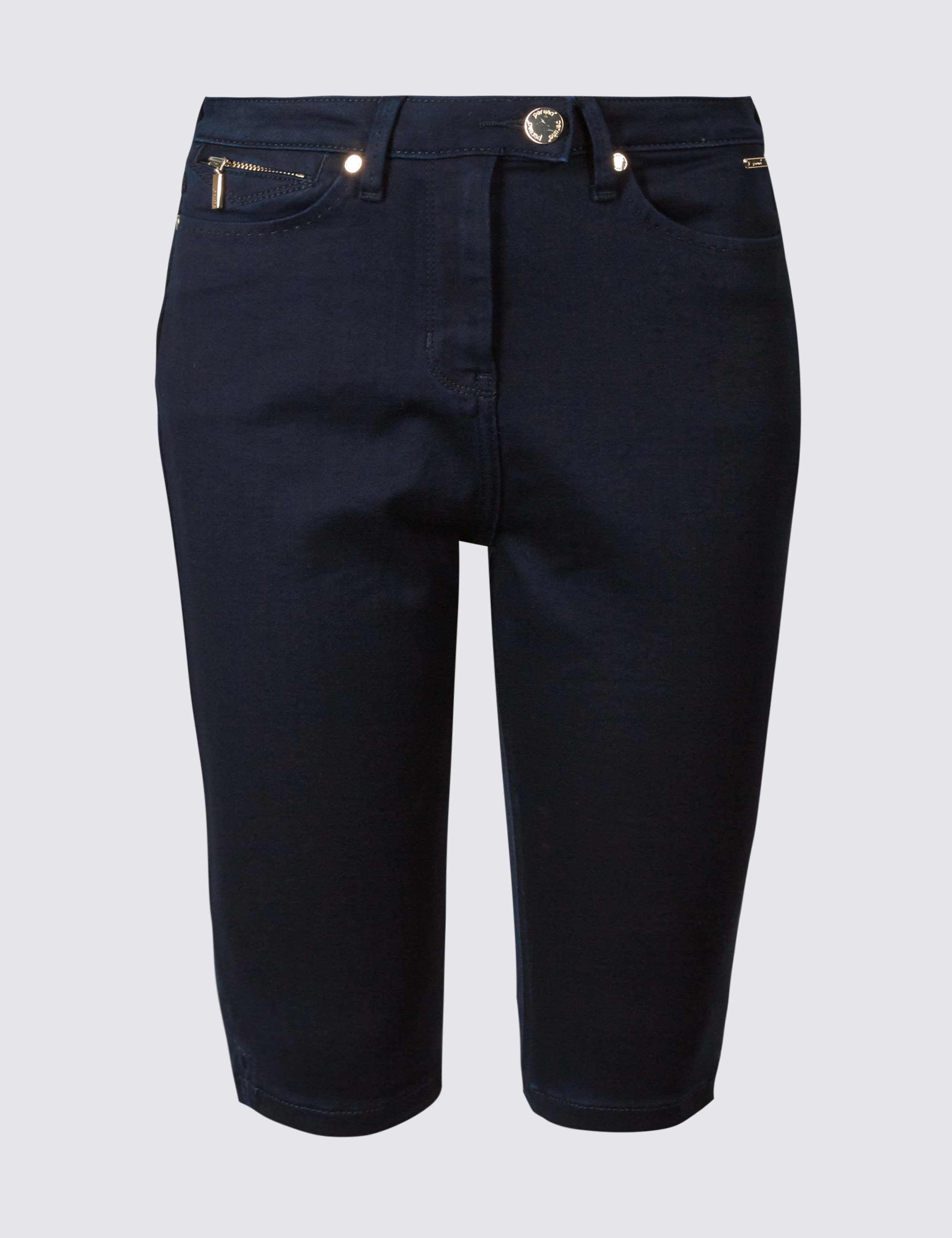 Denim Pedal Pusher Shorts 2 of 5