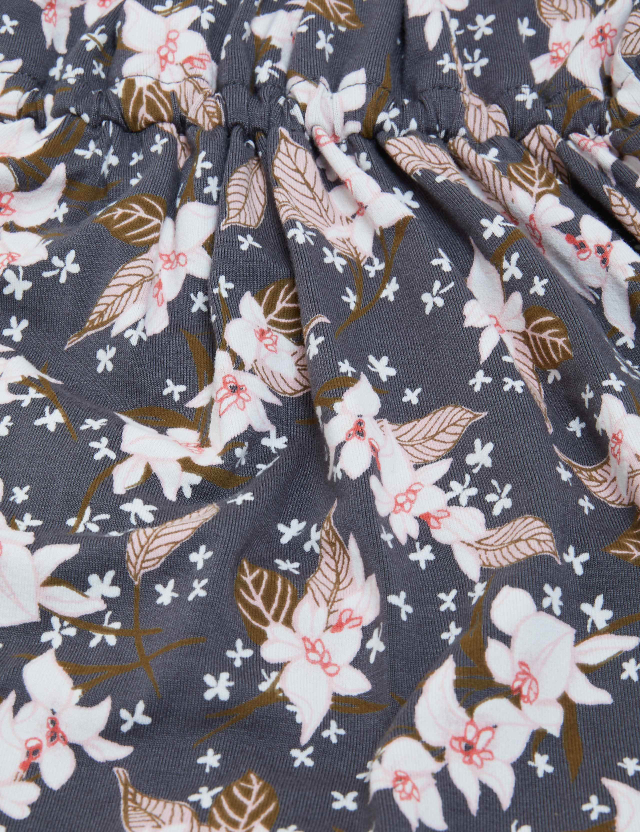 Jersey Floral Mini Waisted Dress 7 of 7