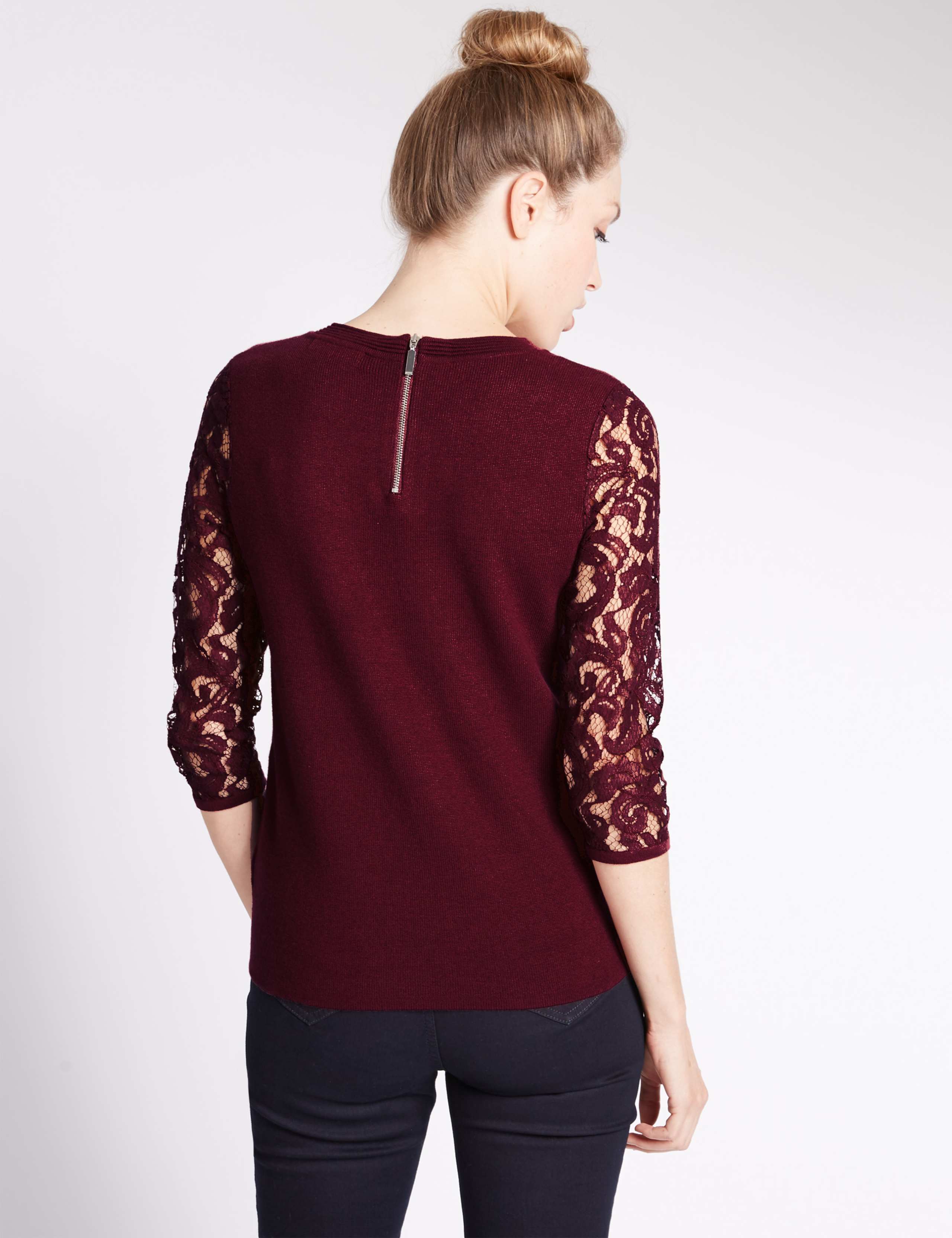 Lace 3/4 Sleeve Jumper 3 of 4