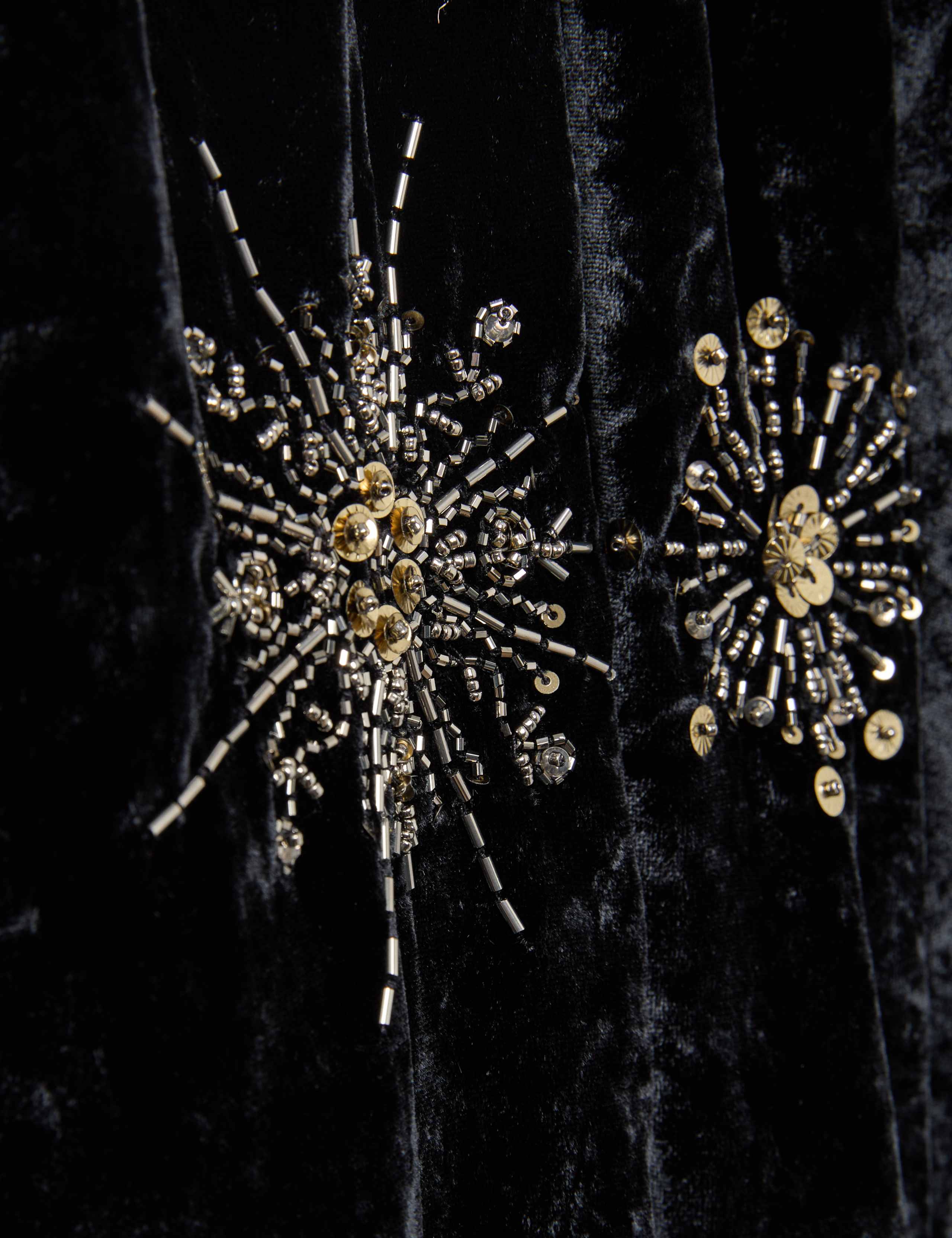 Velvet Embellished Mini Swing Dress 6 of 6