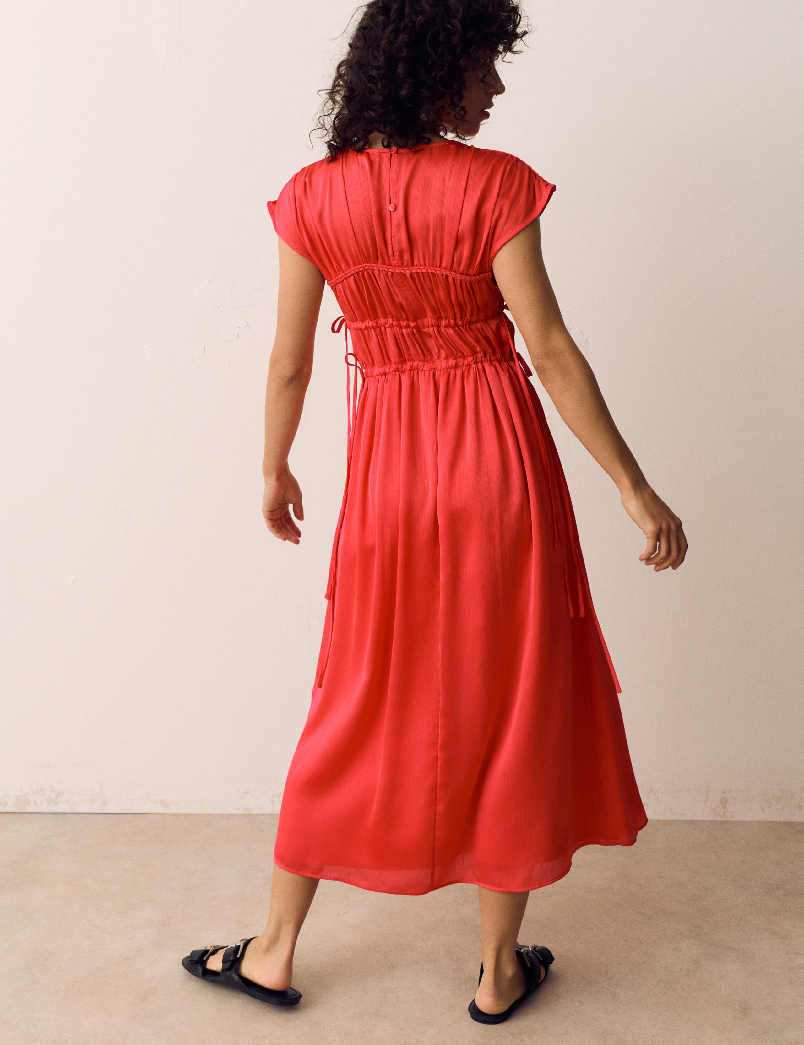Satin Smock Detail Midaxi Dress 5 of 5