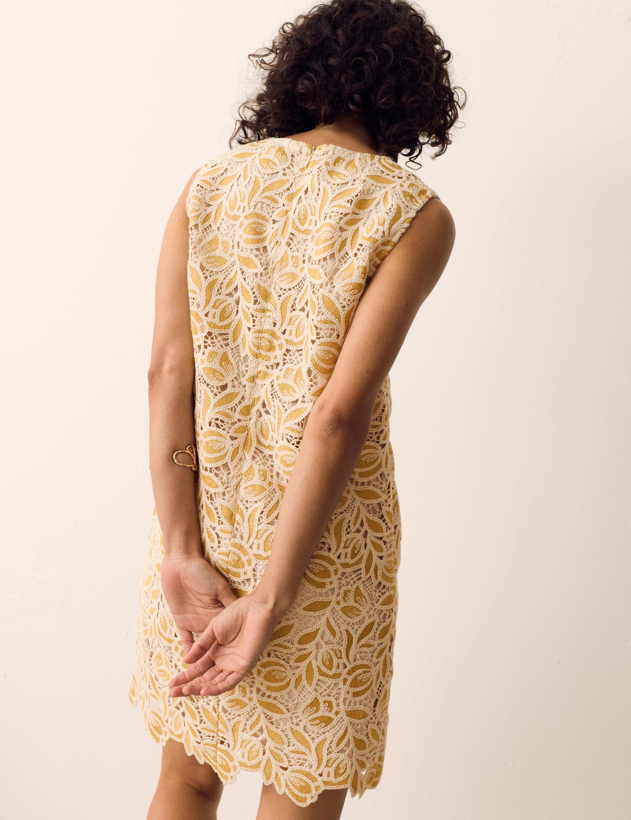 Cotton Blend Crochet Mini Swing Dress 4 of 5