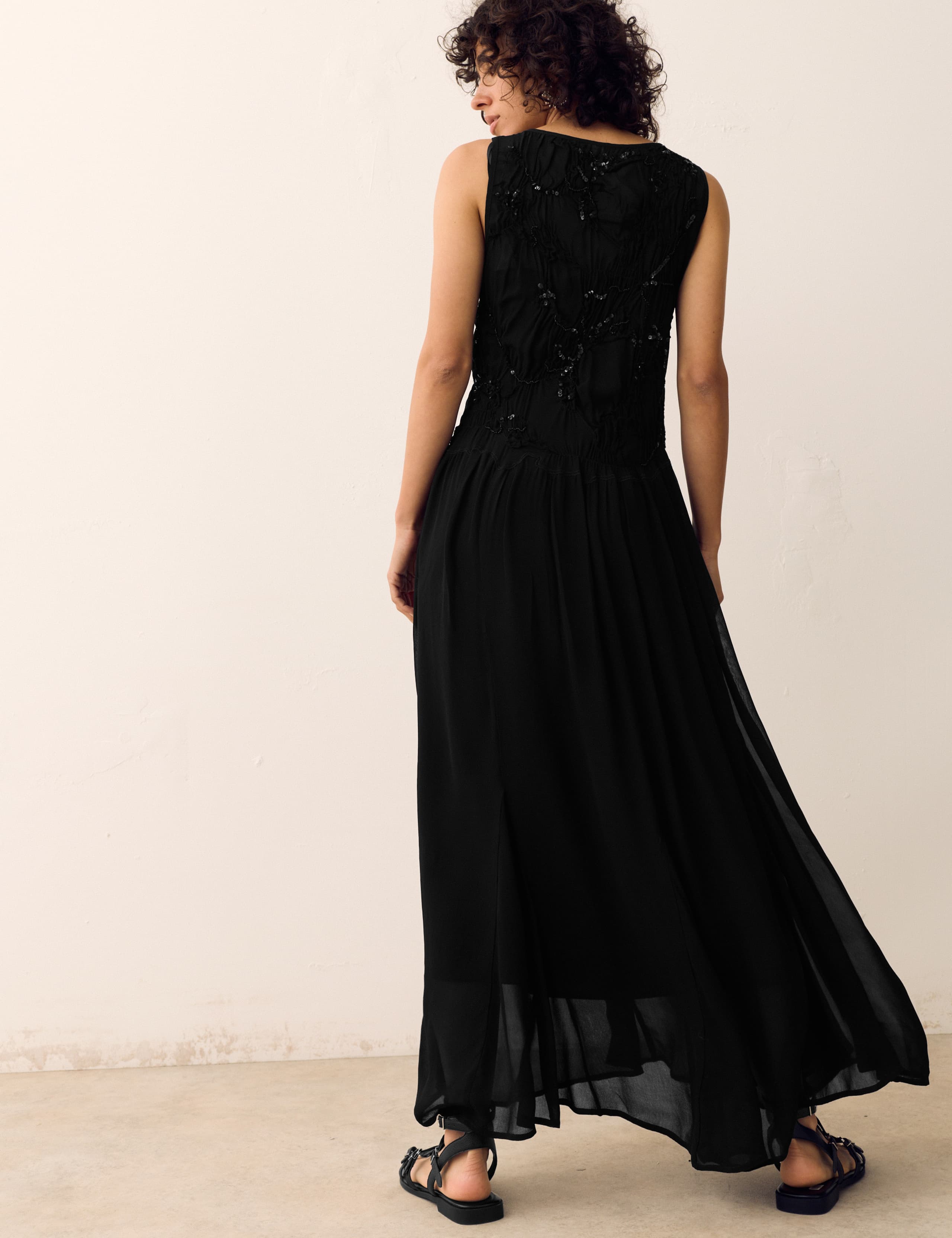 Embellished Ruched Midi Dress 5 of 6