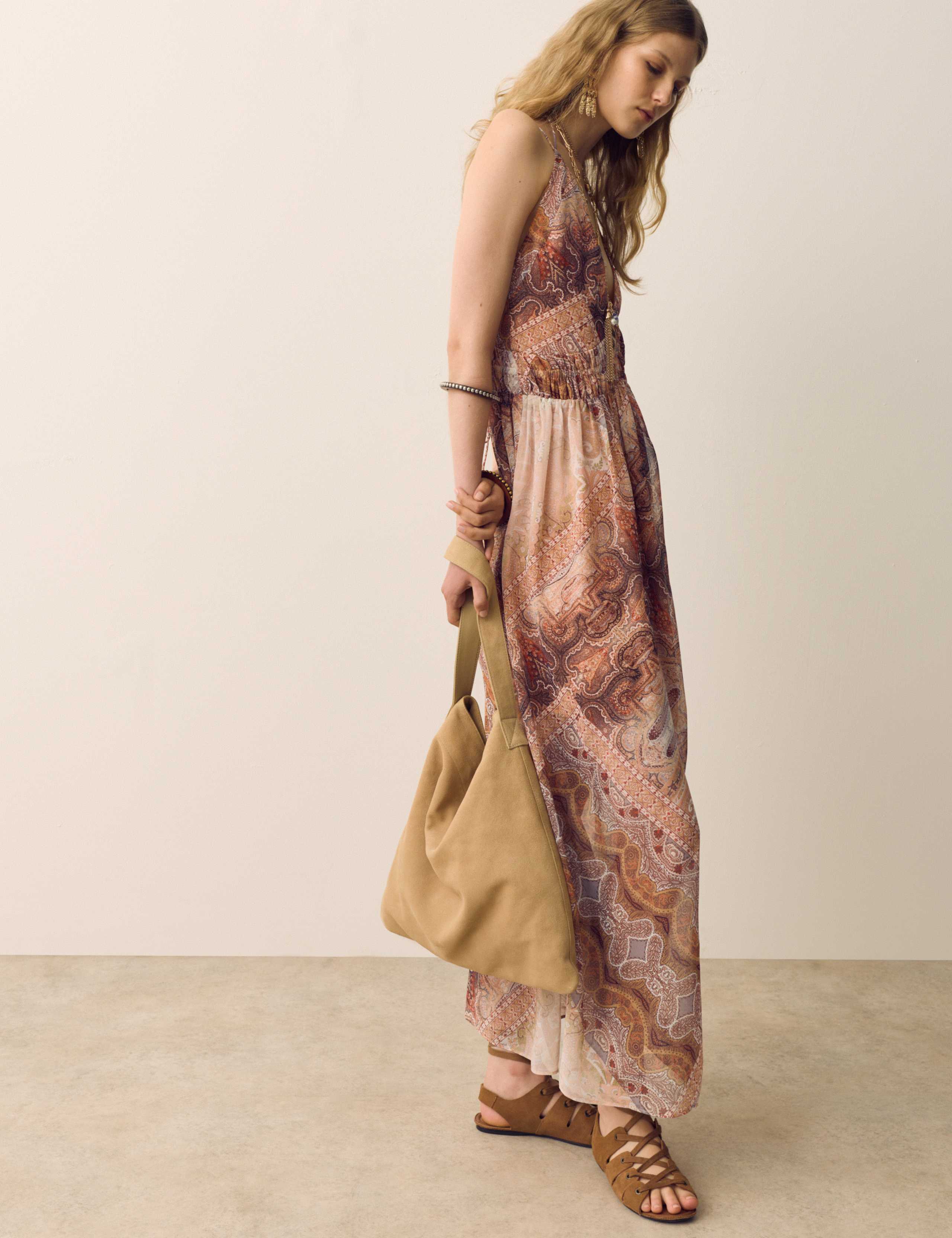 Paisley V-Neck Midaxi Skater Dress 4 of 7