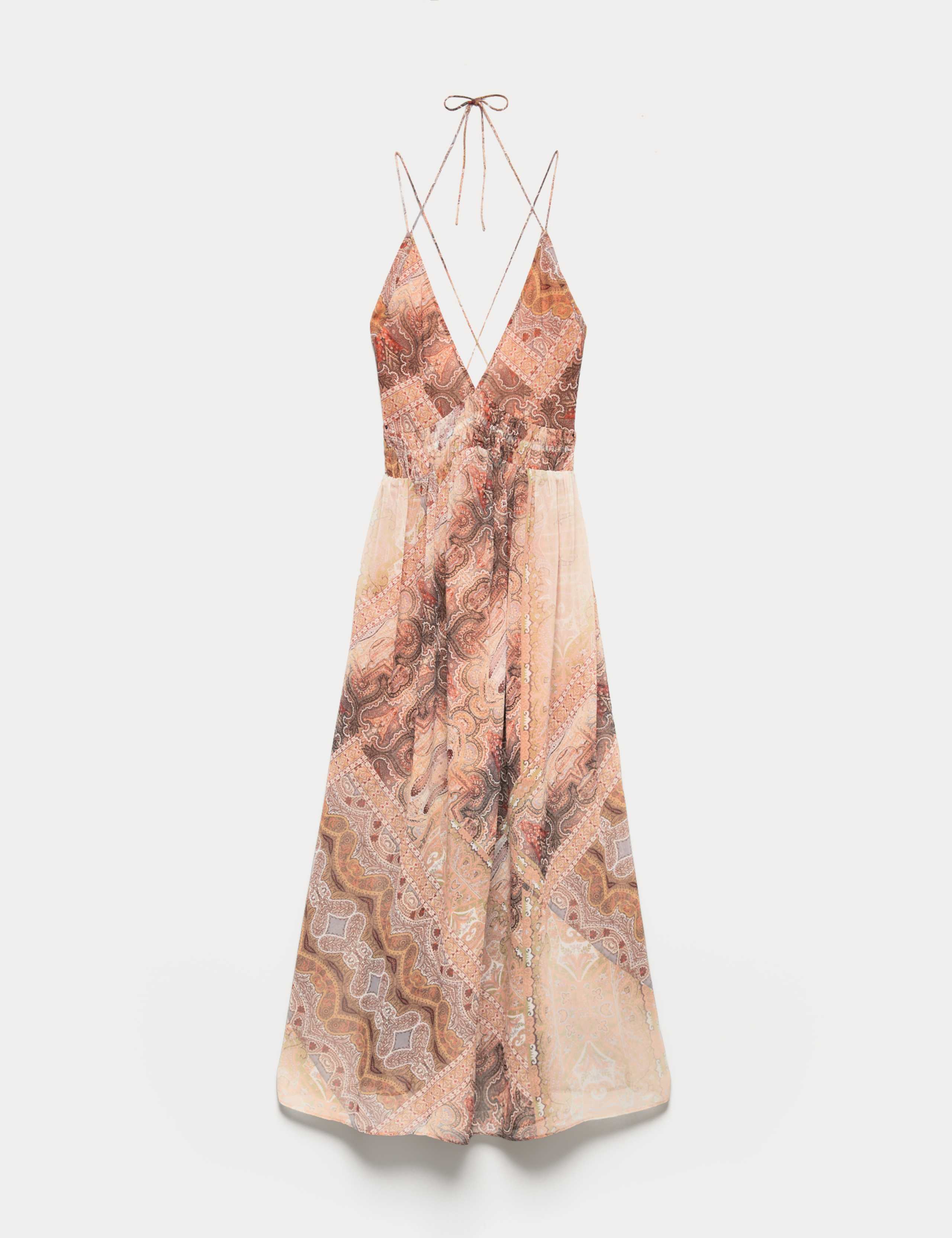 Paisley V-Neck Midaxi Skater Dress 2 of 7