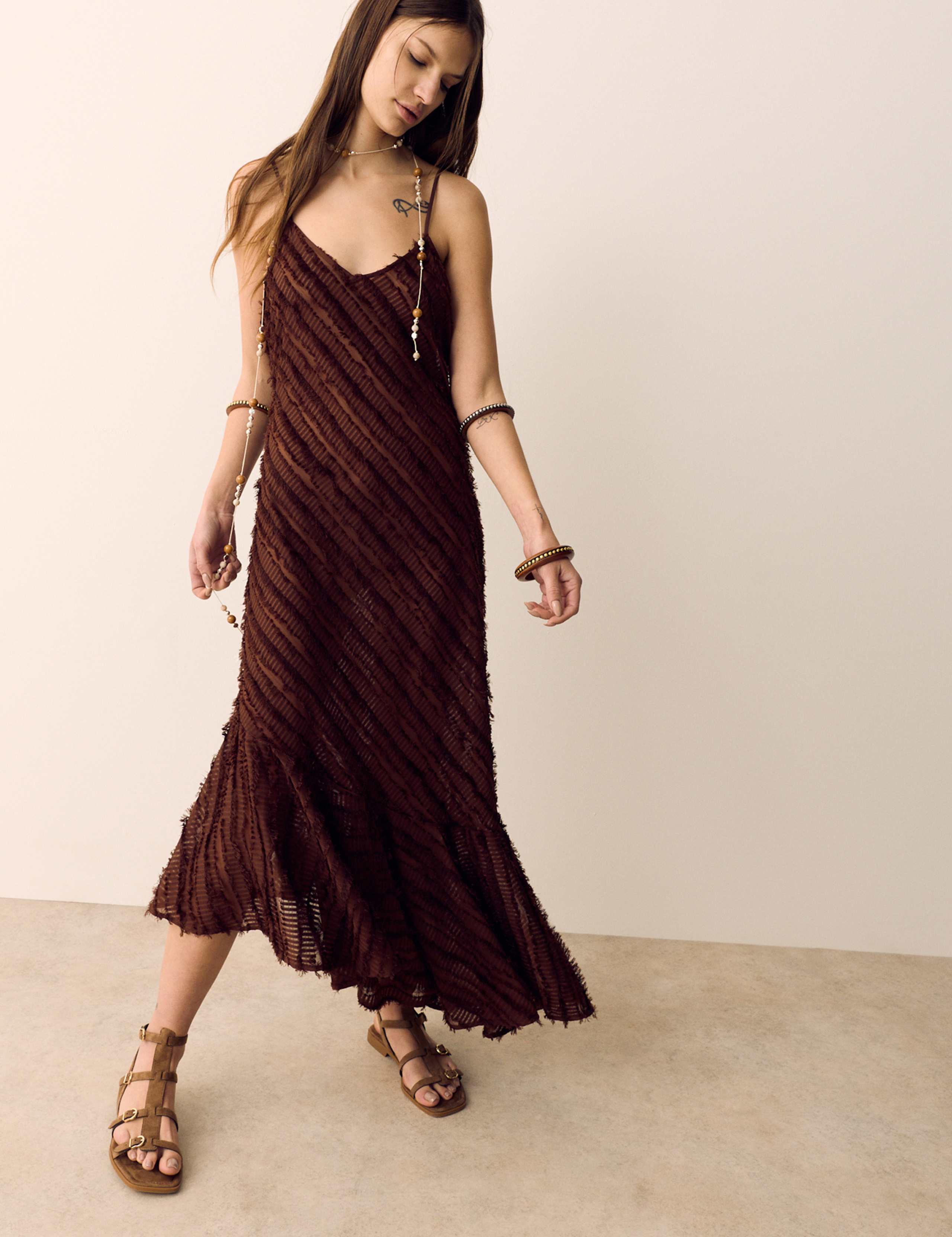 Jacquard Scoop Neck Midi Slip Dress 5 of 5
