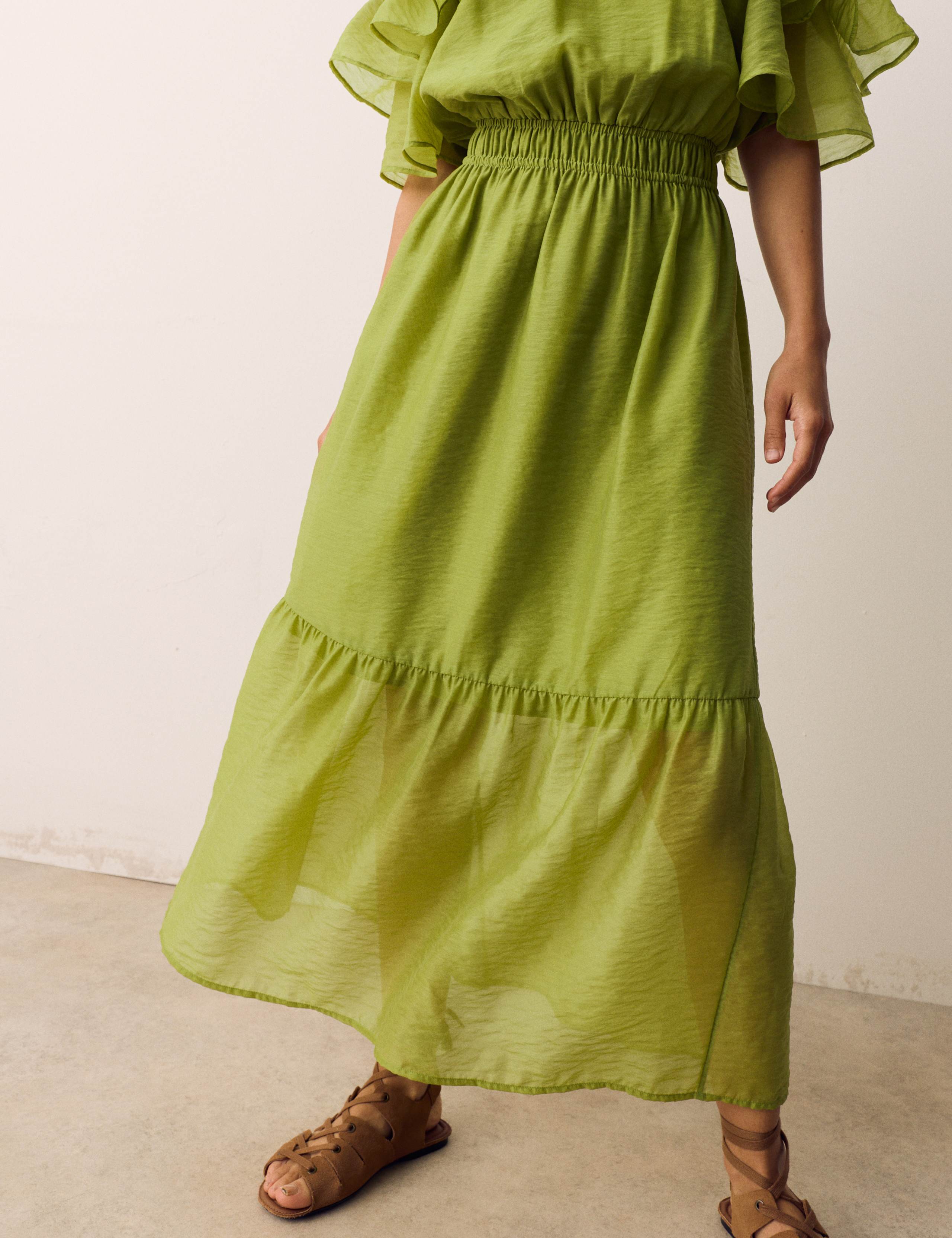 Frill Detail Strappy Midaxi Tiered Dress 6 of 6