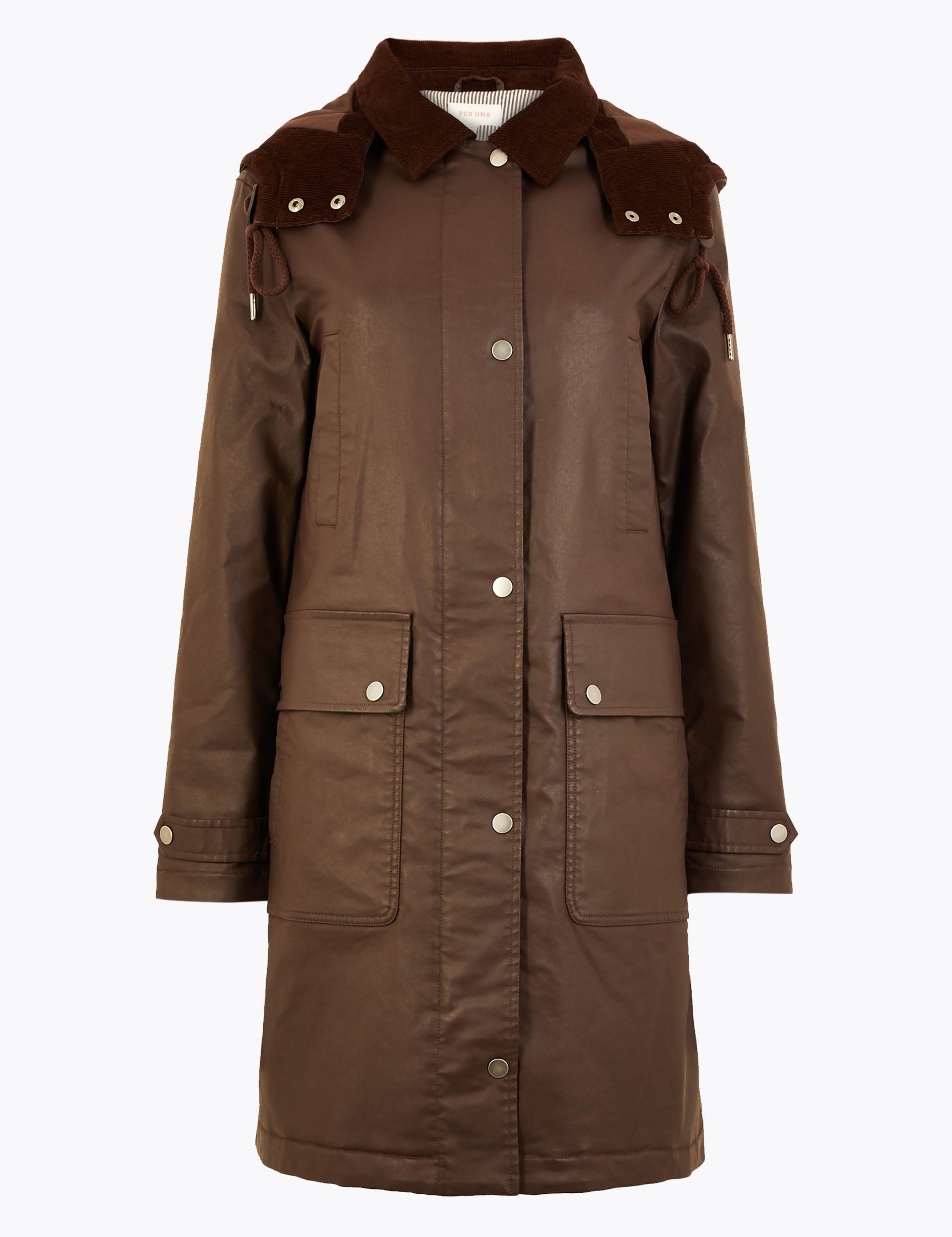 Longline Wax Look Coat Per Una M&S IE