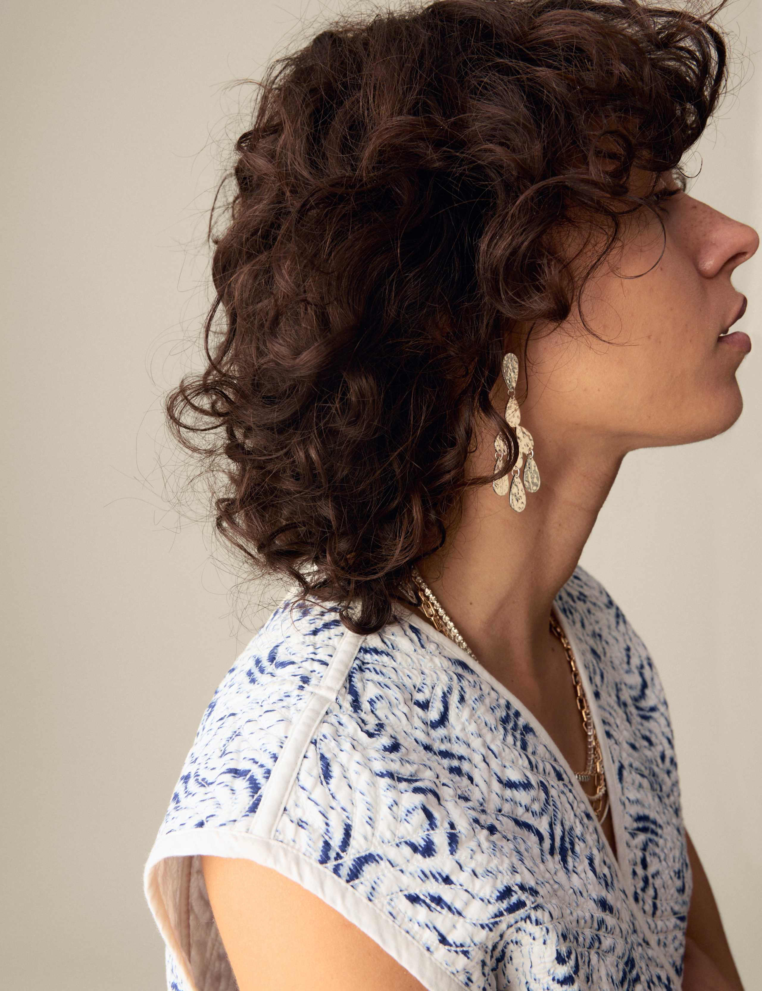 Pure Cotton Printed Quilted Reversible Gilet 1 of 6