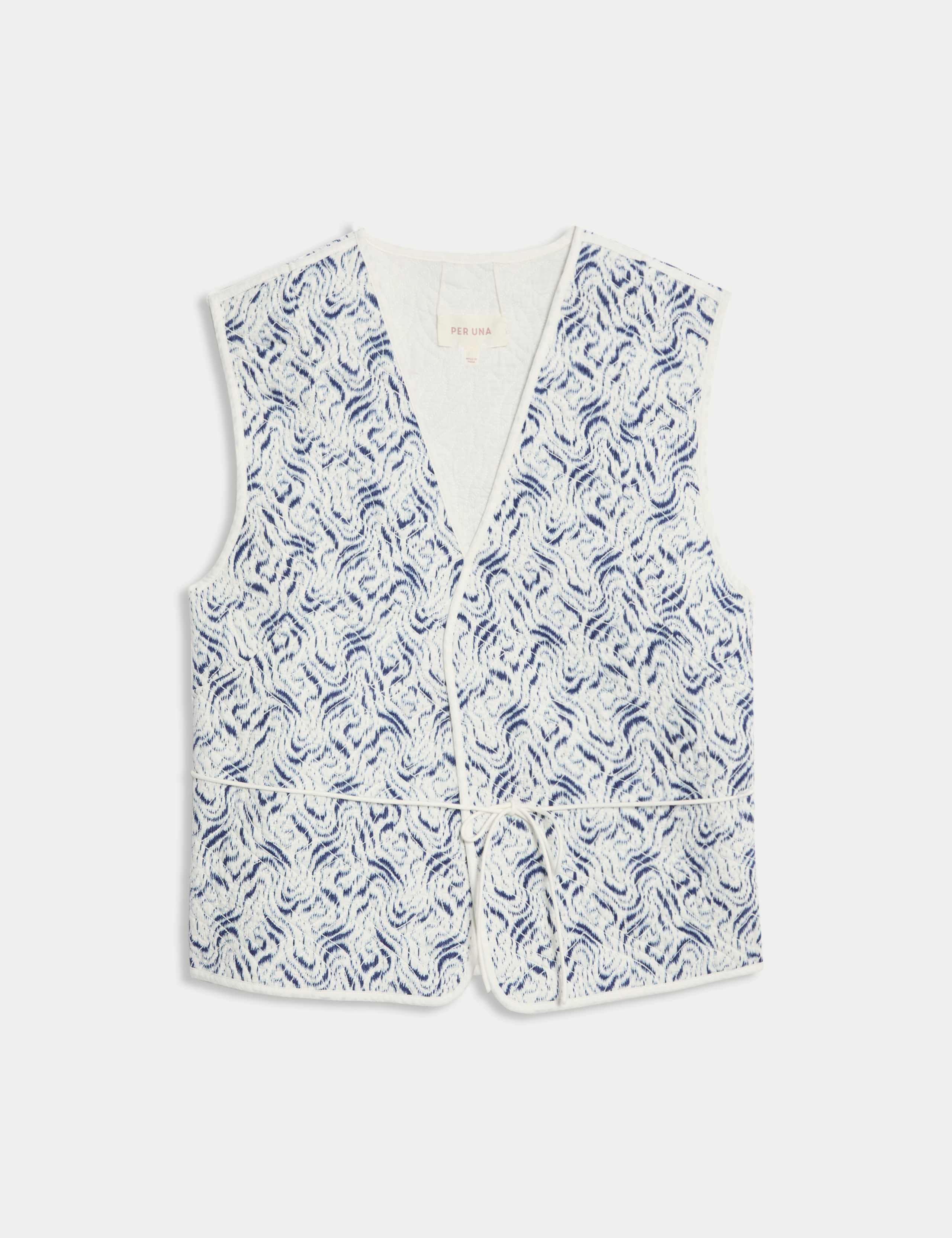 Pure Cotton Printed Quilted Reversible Gilet 2 of 6