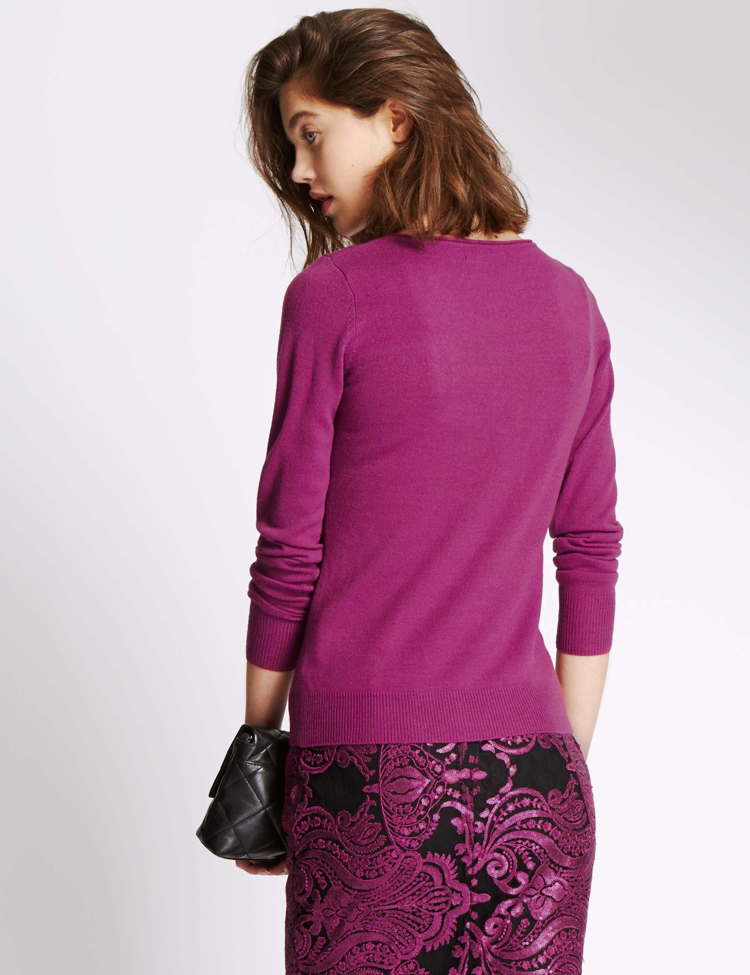 Sequin Embellished Lace Neckline Jumper 2 of 3