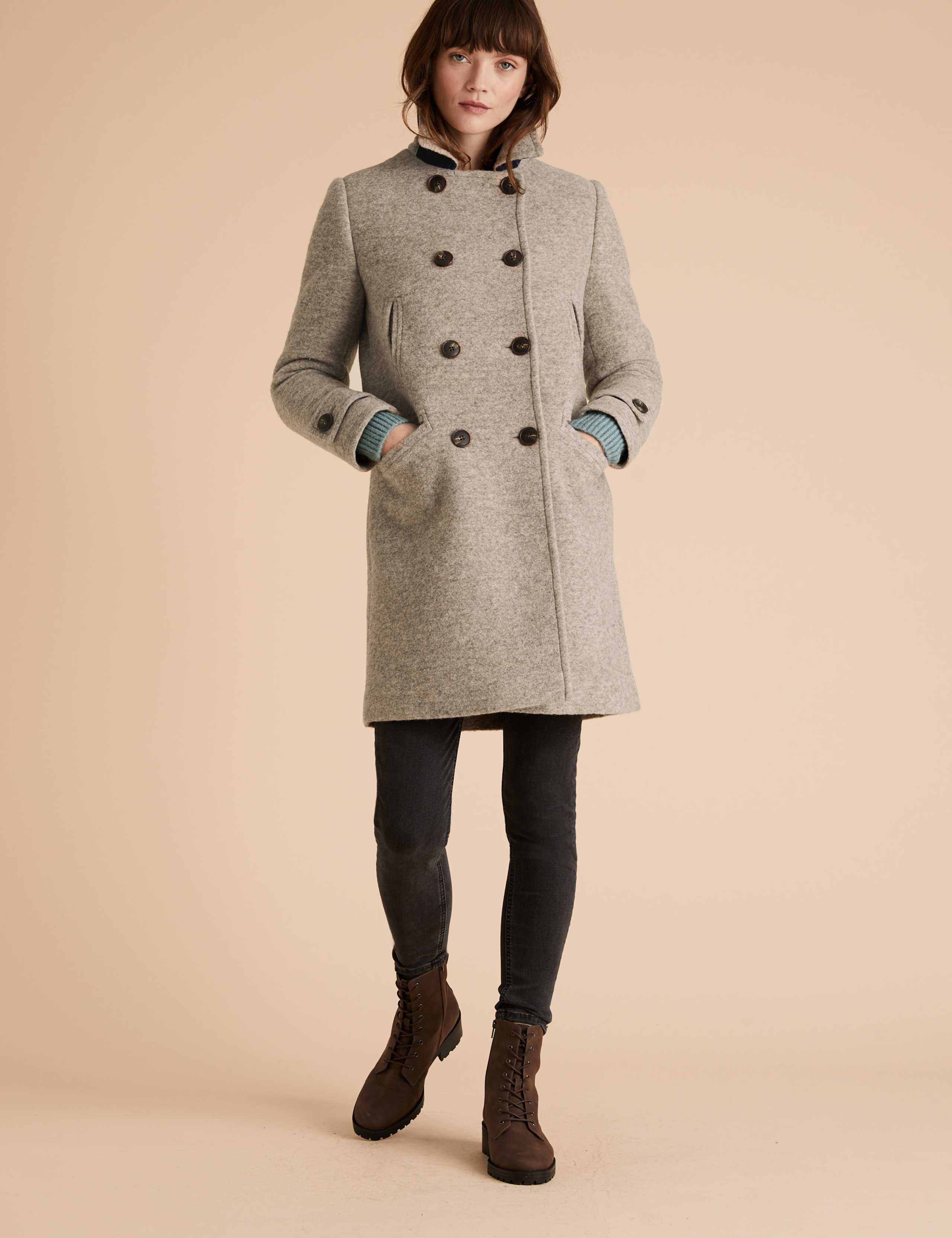 Wool Rich Double Breasted Pea Coat 1 of 5