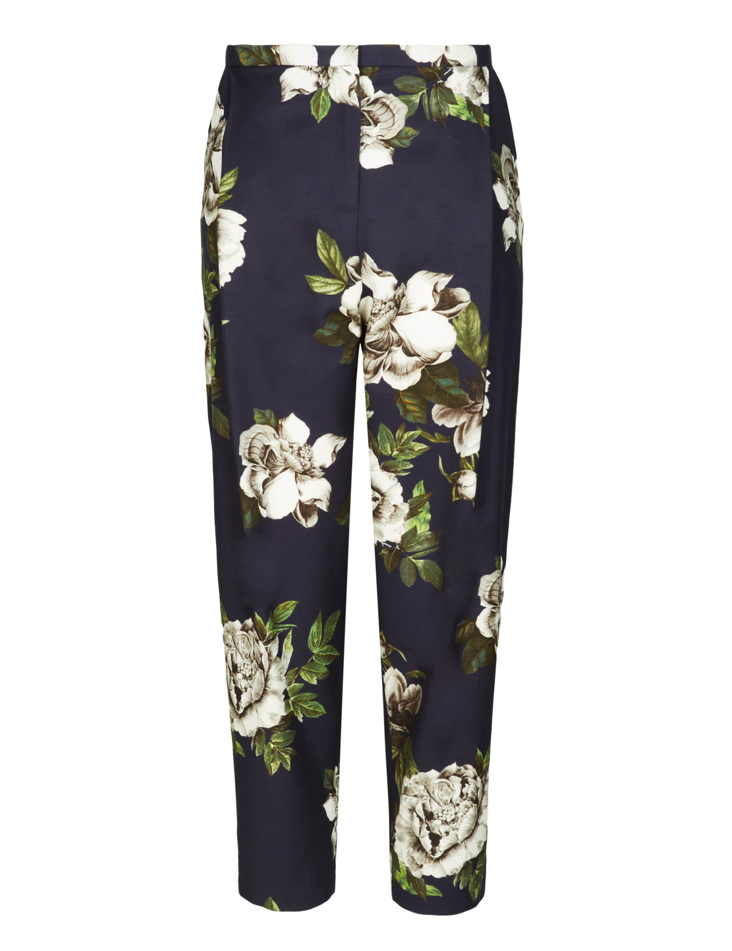 Luxury Cotton Rich Floral Cropped Trousers 4 of 6